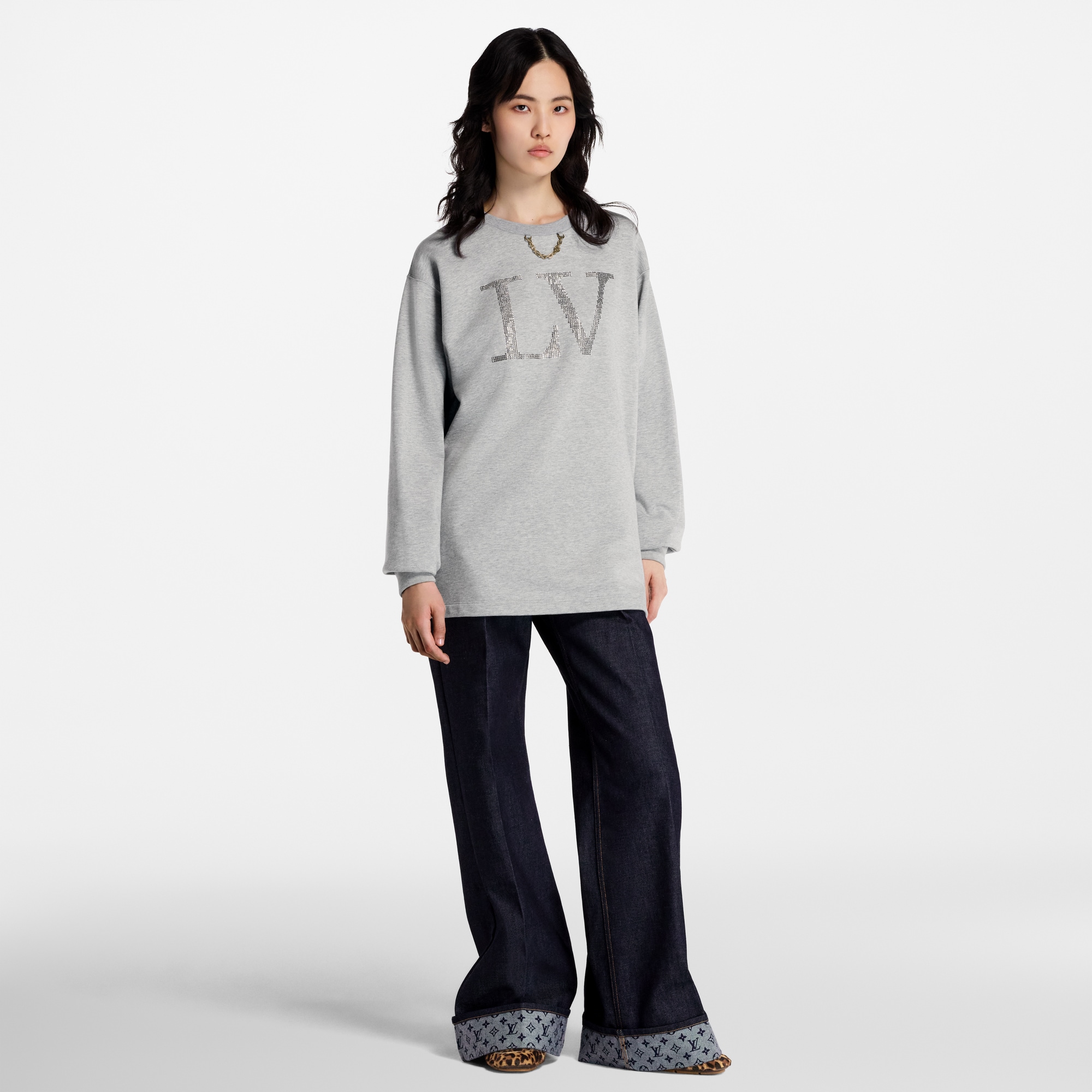 Rhinestone Signature Sweater  in Women