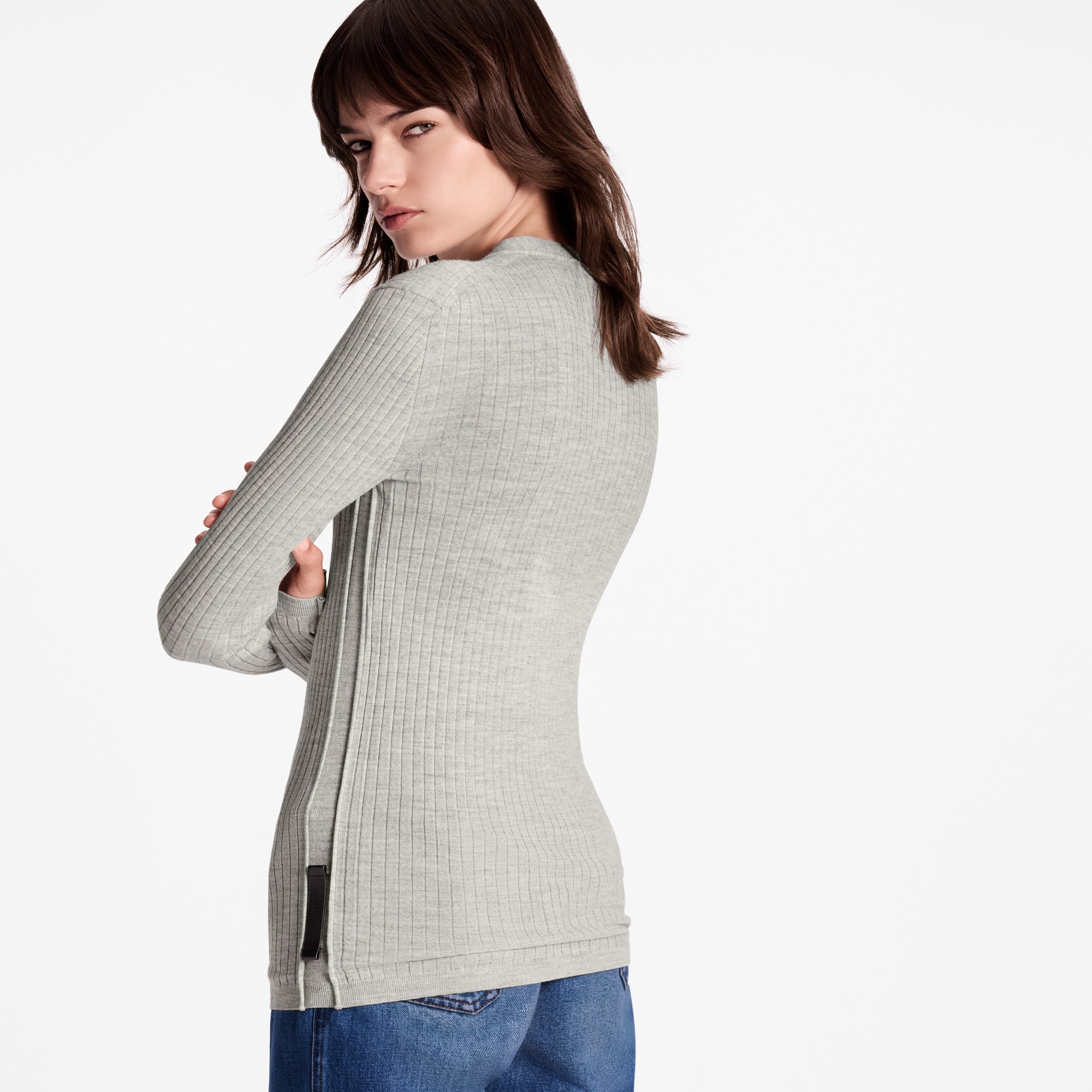 Ribbed Knit Cardigan  in Women