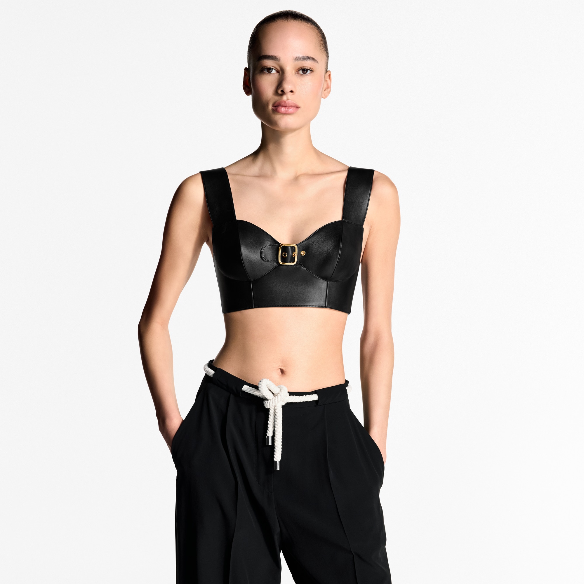 Rope Belt Tailored Pants  in Women