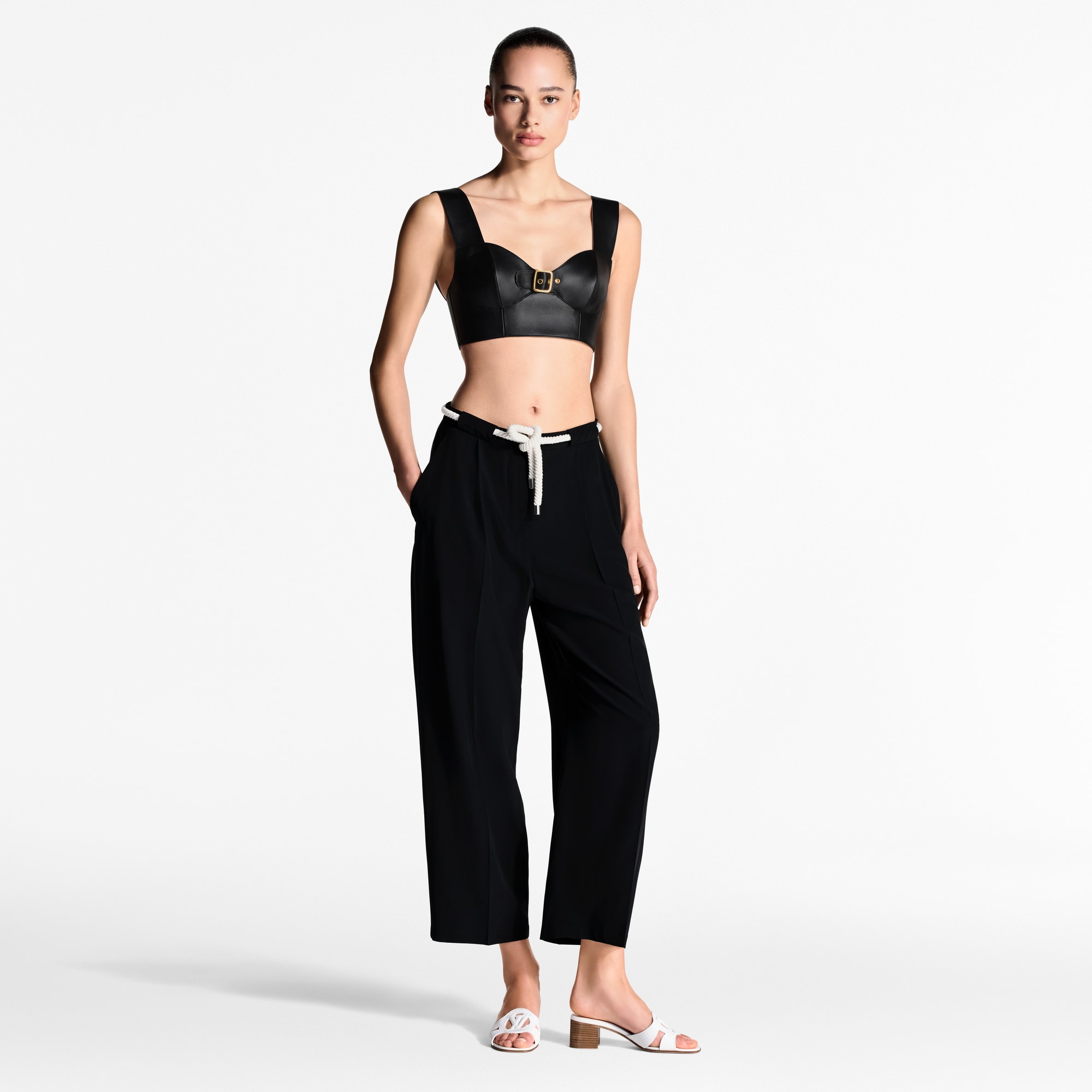 Rope Belt Tailored Pants  in Women