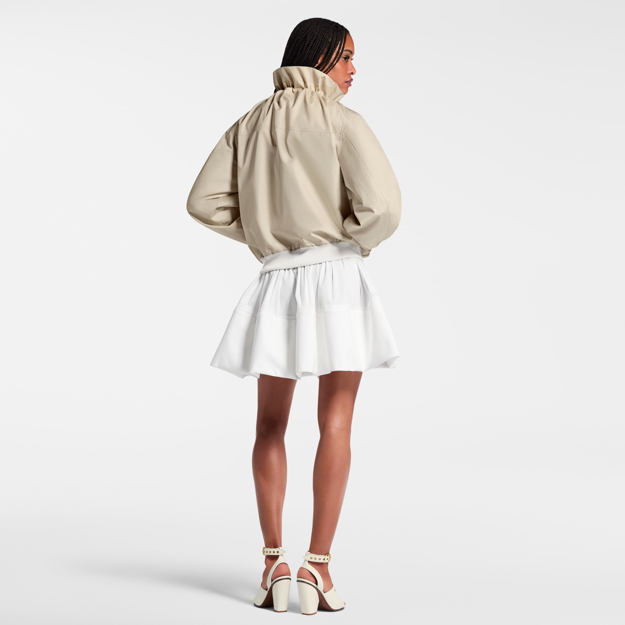 Ruffle Collar Bomber Jacket  in Women