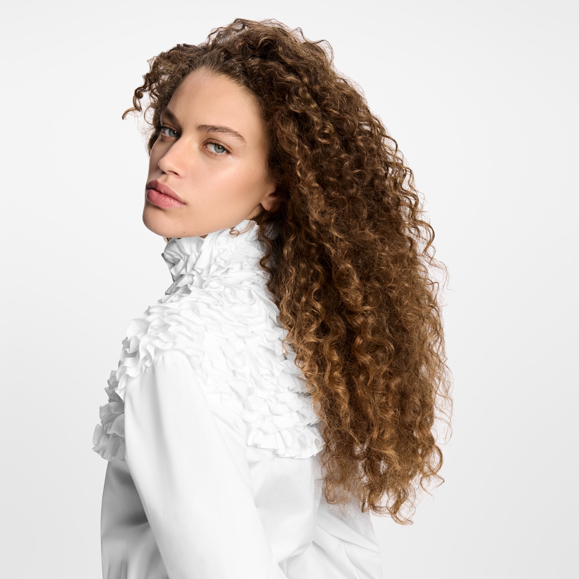 Ruffle Neck Shirt  in Women