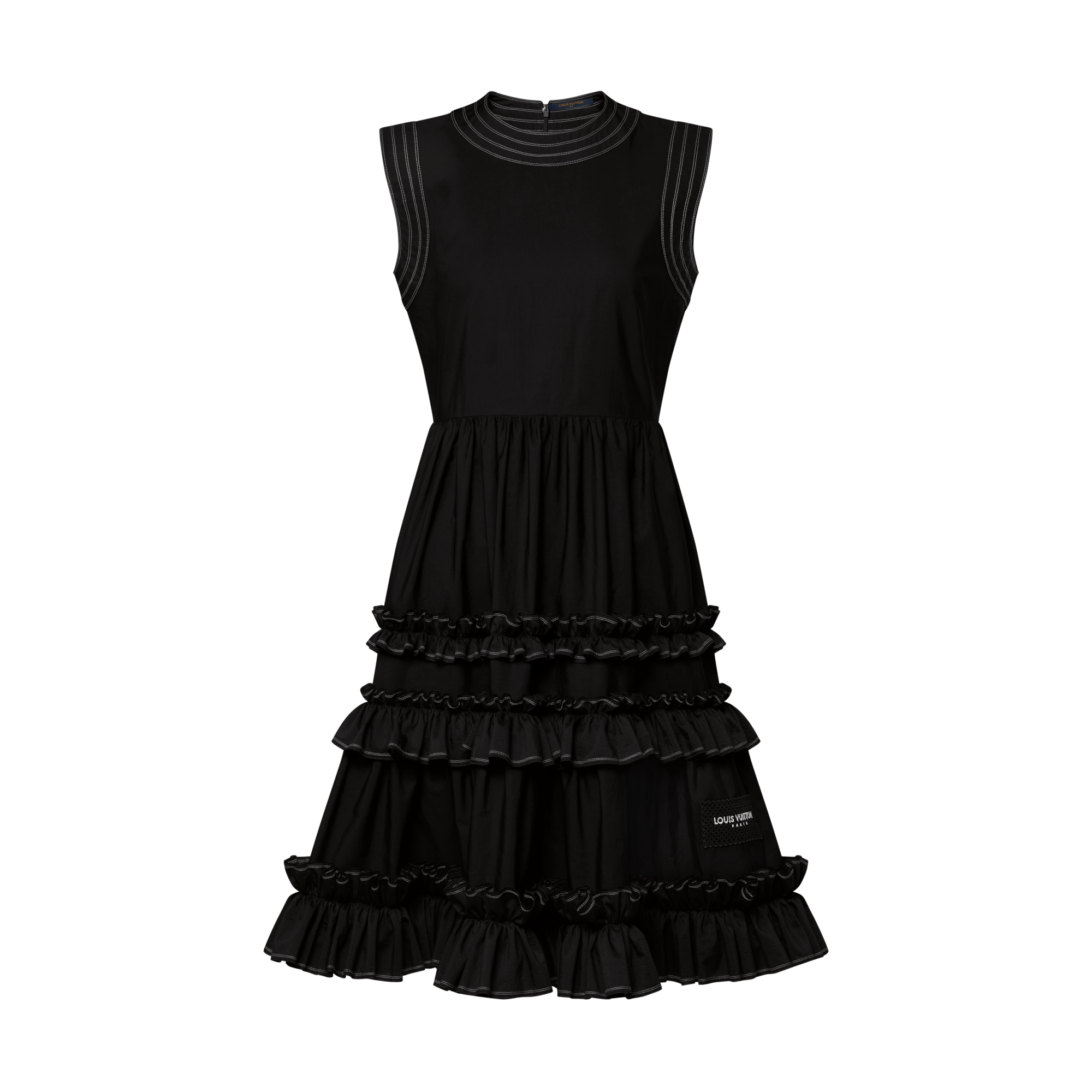 louis vuitton black dress Dresses Ready-to-Wear rave black: Dresses For Women Color:AS Photo ( Champagne ) Crisp pleats add structure