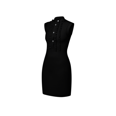 Ruffle Trim Technical Jersey Dress in Women's Ready to Wear Dresses collections by Louis Vuitton (Product zoom)