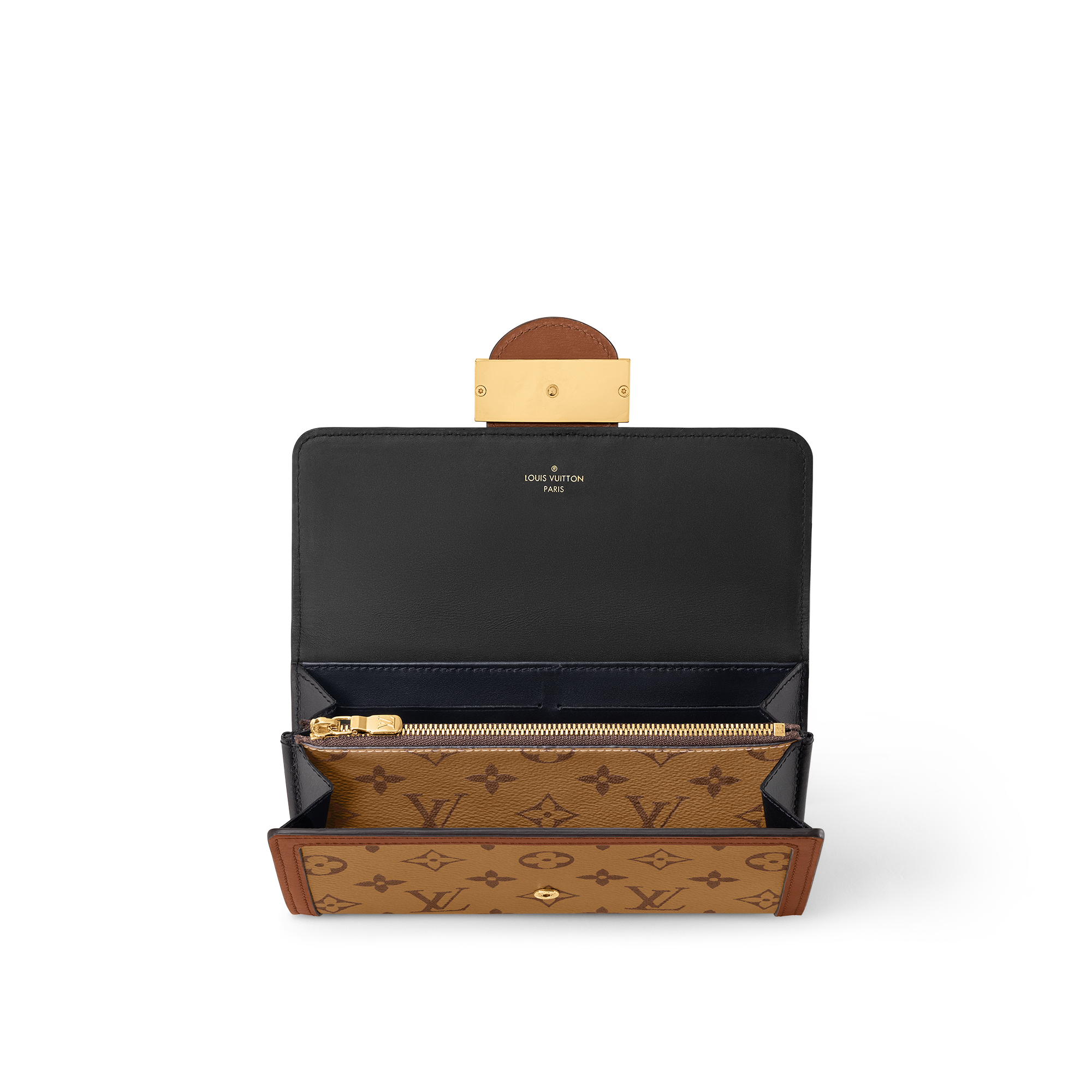 Sarah Wallet Monogram Reverse Canvas in Women