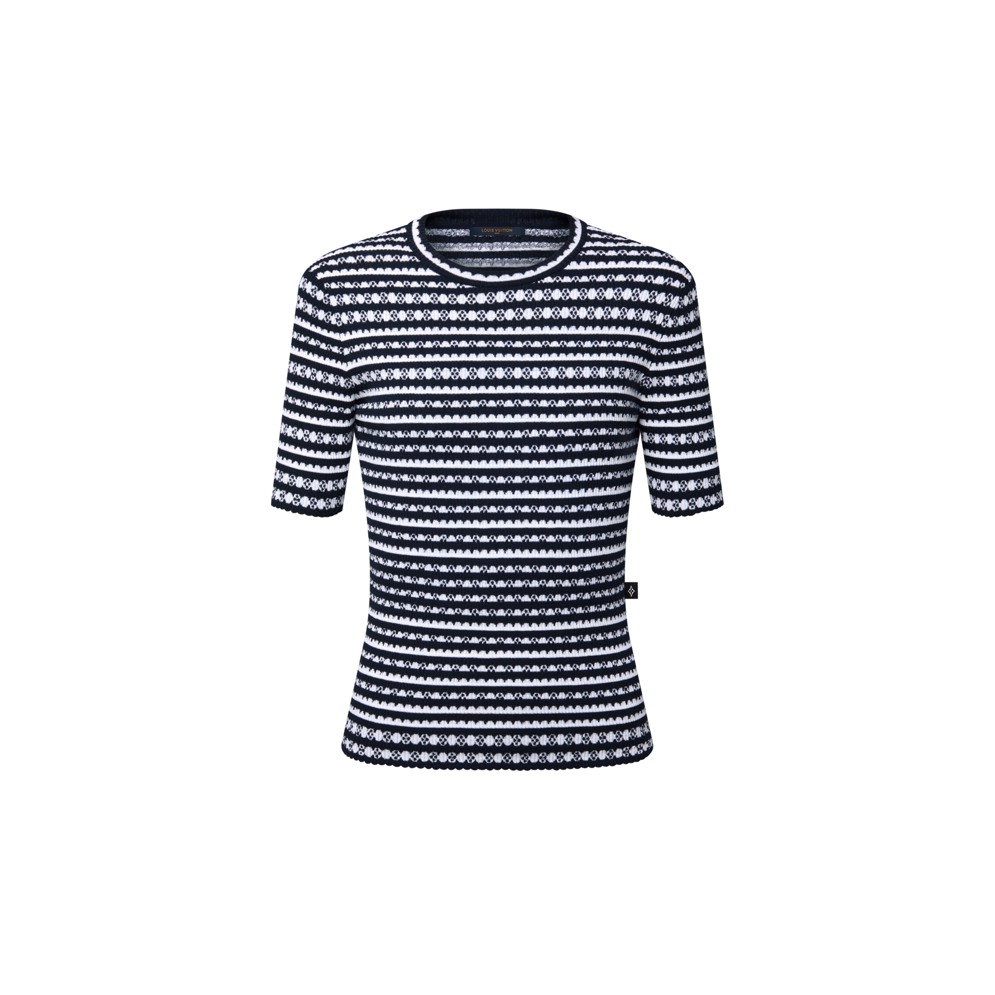 Scallop Stripe Knit Top   in Women