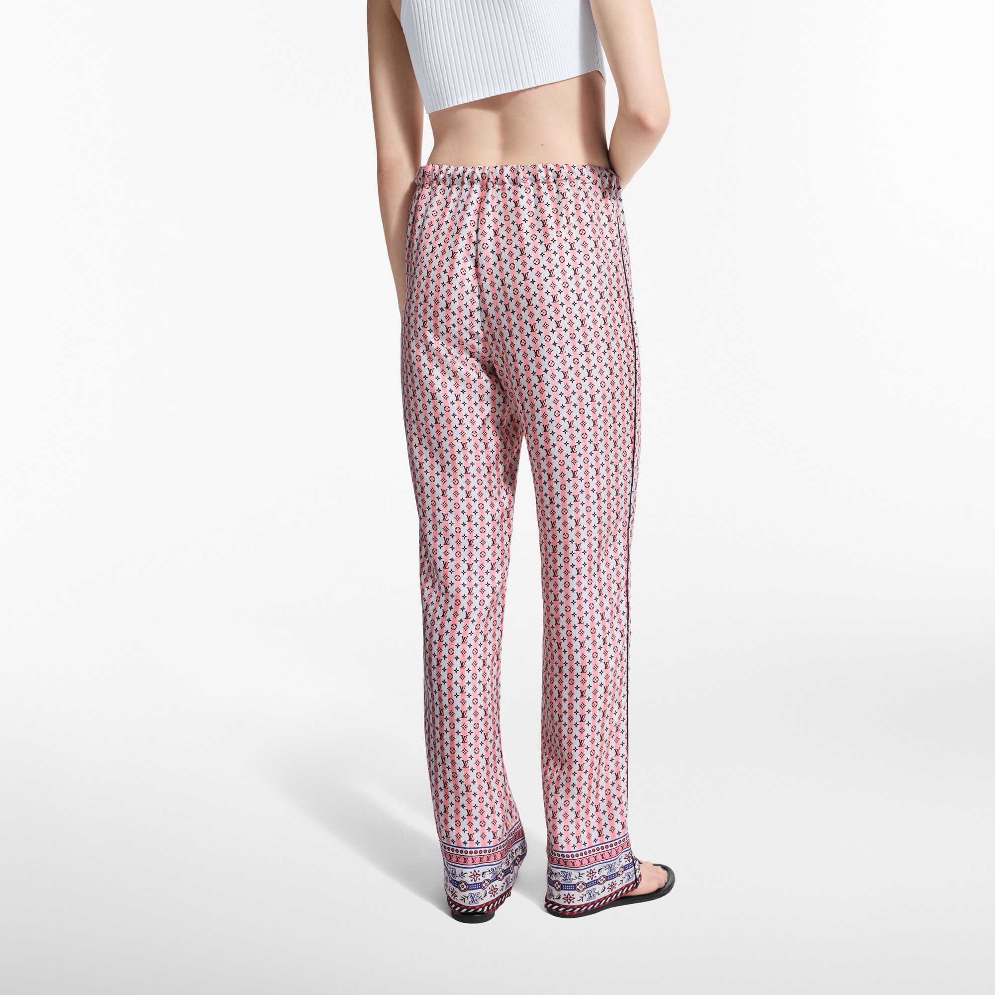 Scarf Print Pajama Pants  in Women