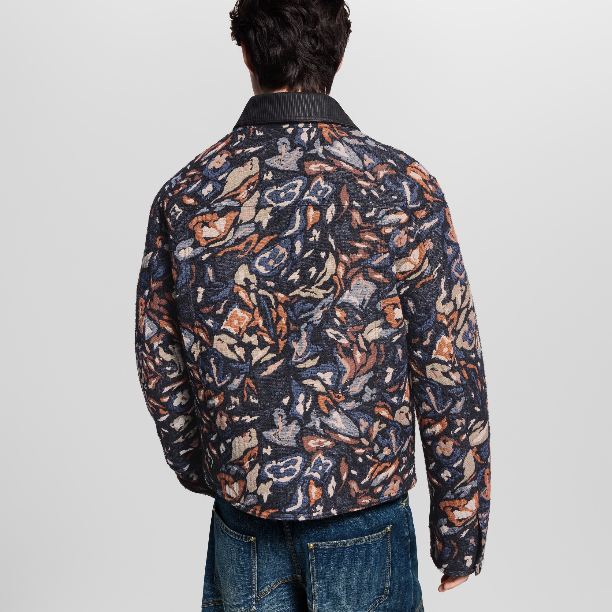 Sequin-Embellished Workwear Blouson  in Men
