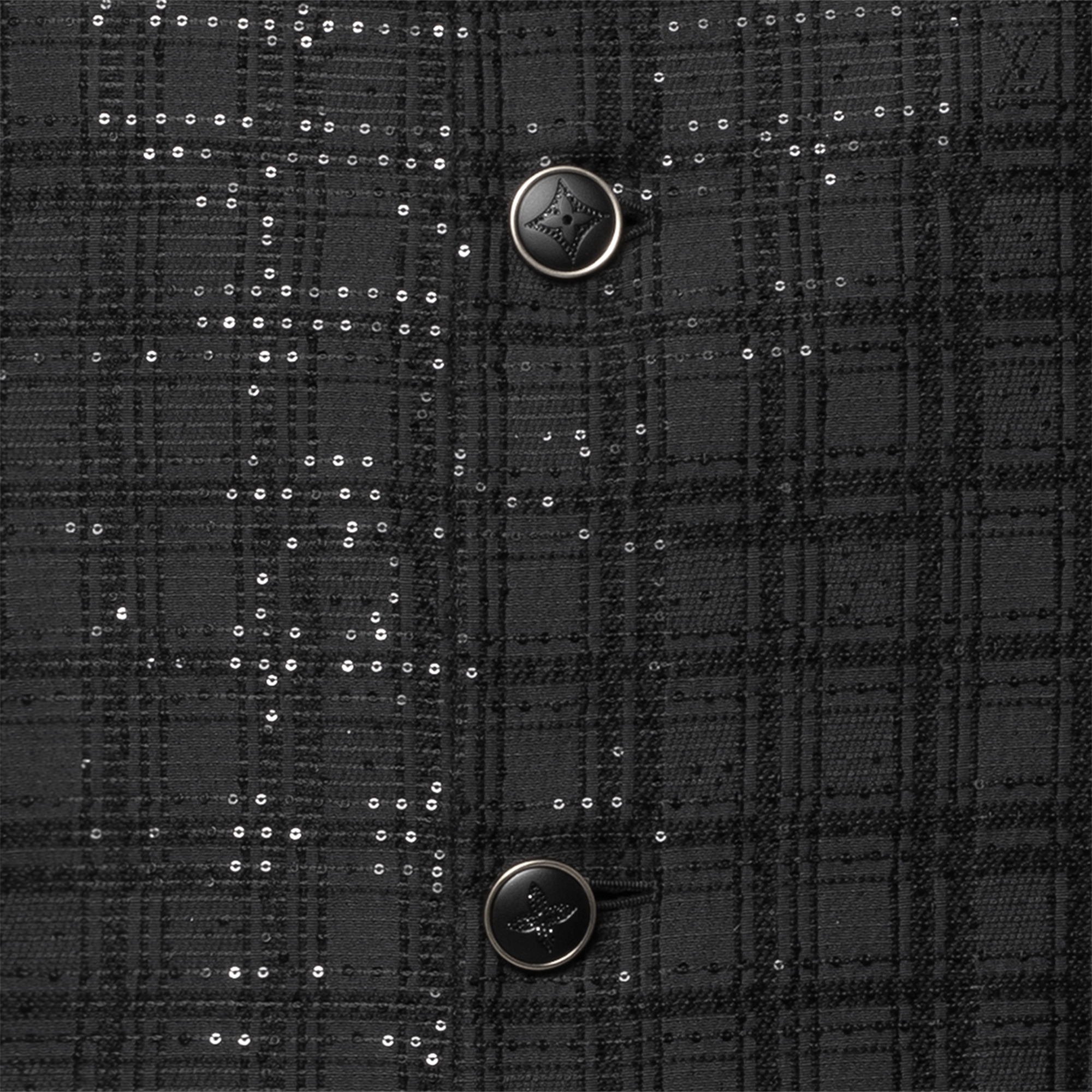 Sequin-Embroidered Collarless Jacket  in Men