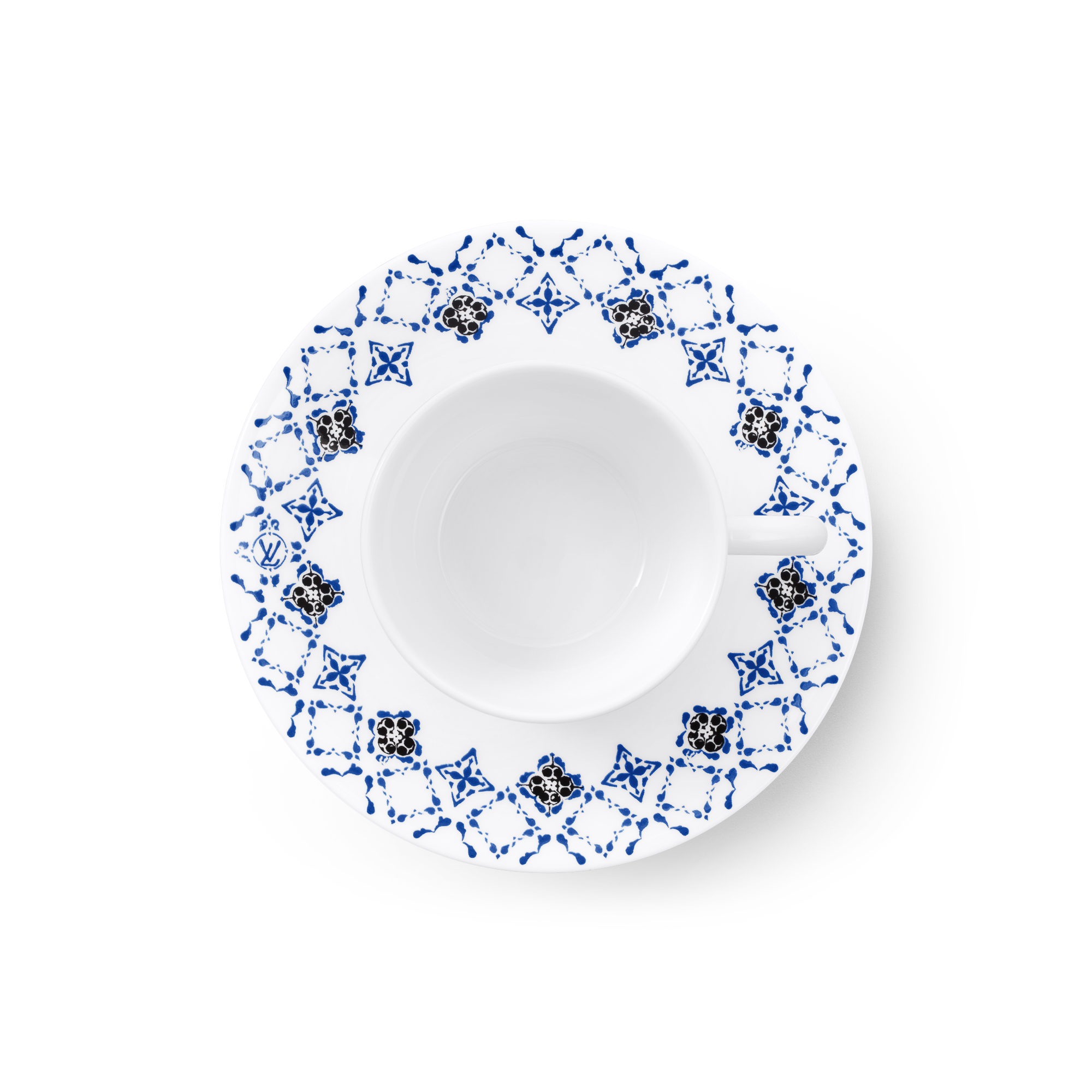 Set Of 2 Coffee Cups and Saucers LV By The Pool  in Trunks, Travel and Home