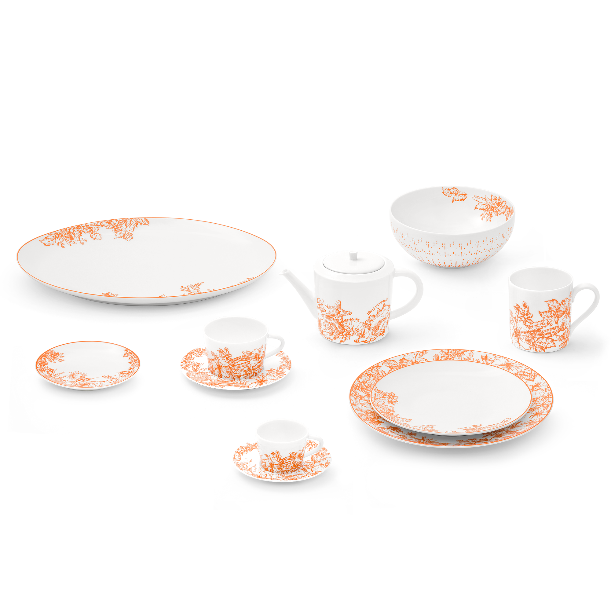 Set Of 2 Dinner Plates LV By The Pool  in Trunks, Travel and Home