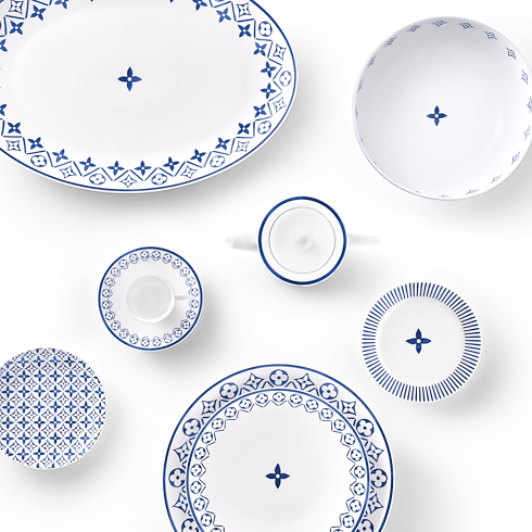 Set Of 2 Side Plates Monogram Flower Tile in Trunks, Travel and Home's Home and Art of Dining Art of Dining collections by Louis Vuitton (Product zoom)