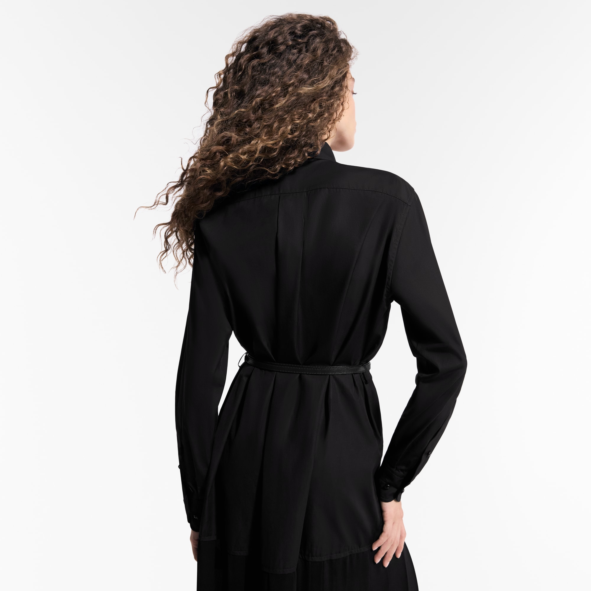 Sheer Insert Shirt Dress   in Women