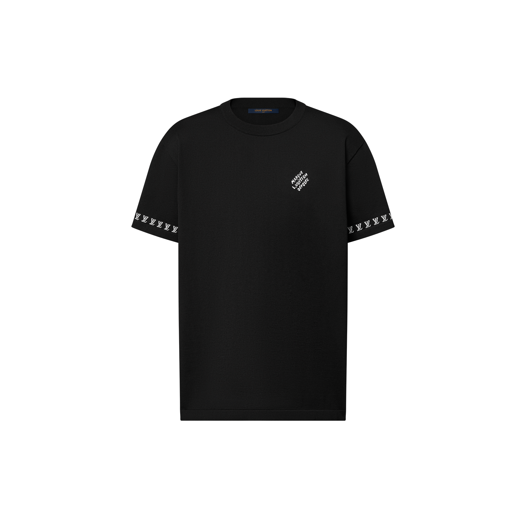 Short-Sleeved Cotton Crewneck  in Men