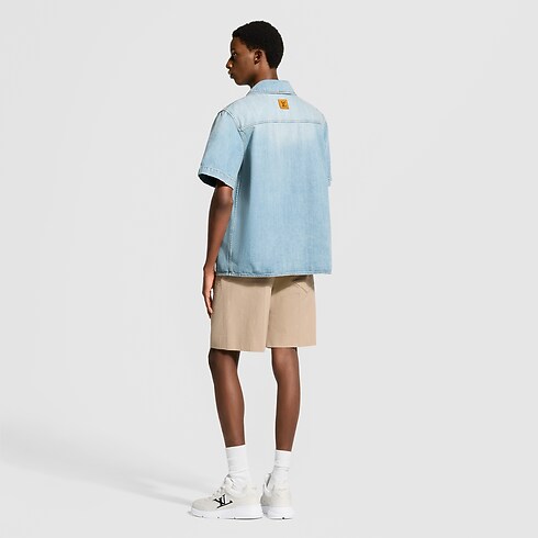 Short-Sleeved Denim Shirt in Men's Ready-to-Wear Shirts collections by Louis Vuitton (Product zoom)