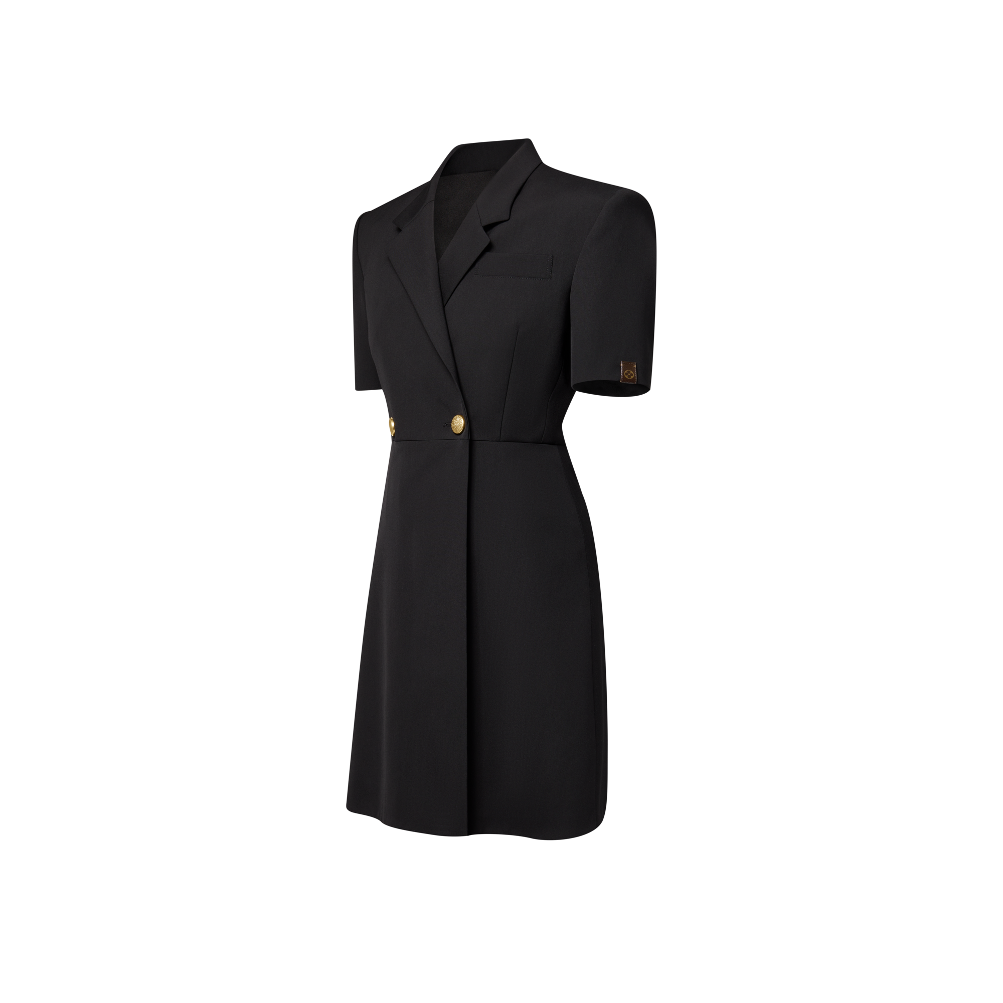 Short-Sleeved Tailored Wrap Dress  in Women