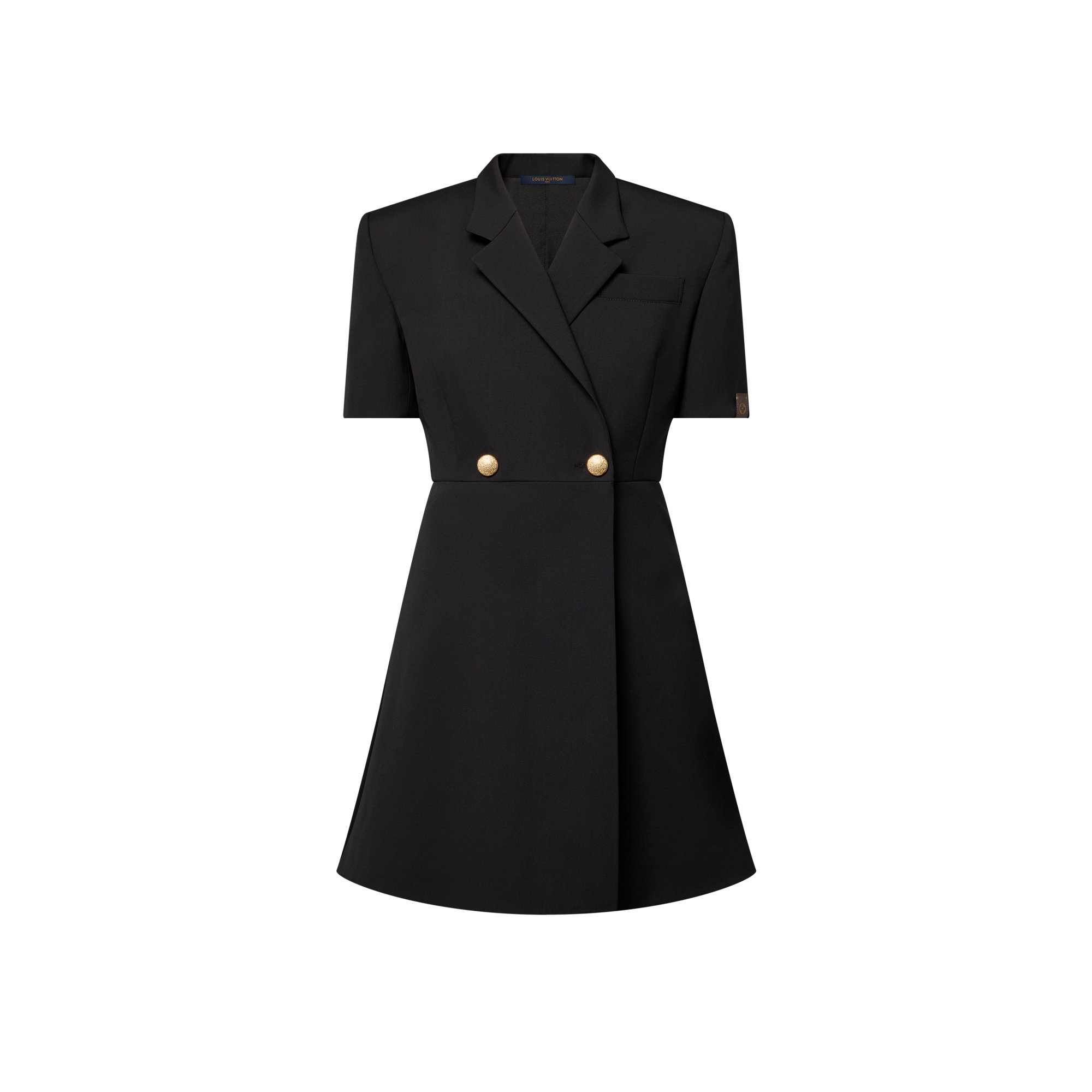 Short-Sleeved Tailored Wrap Dress  in Women