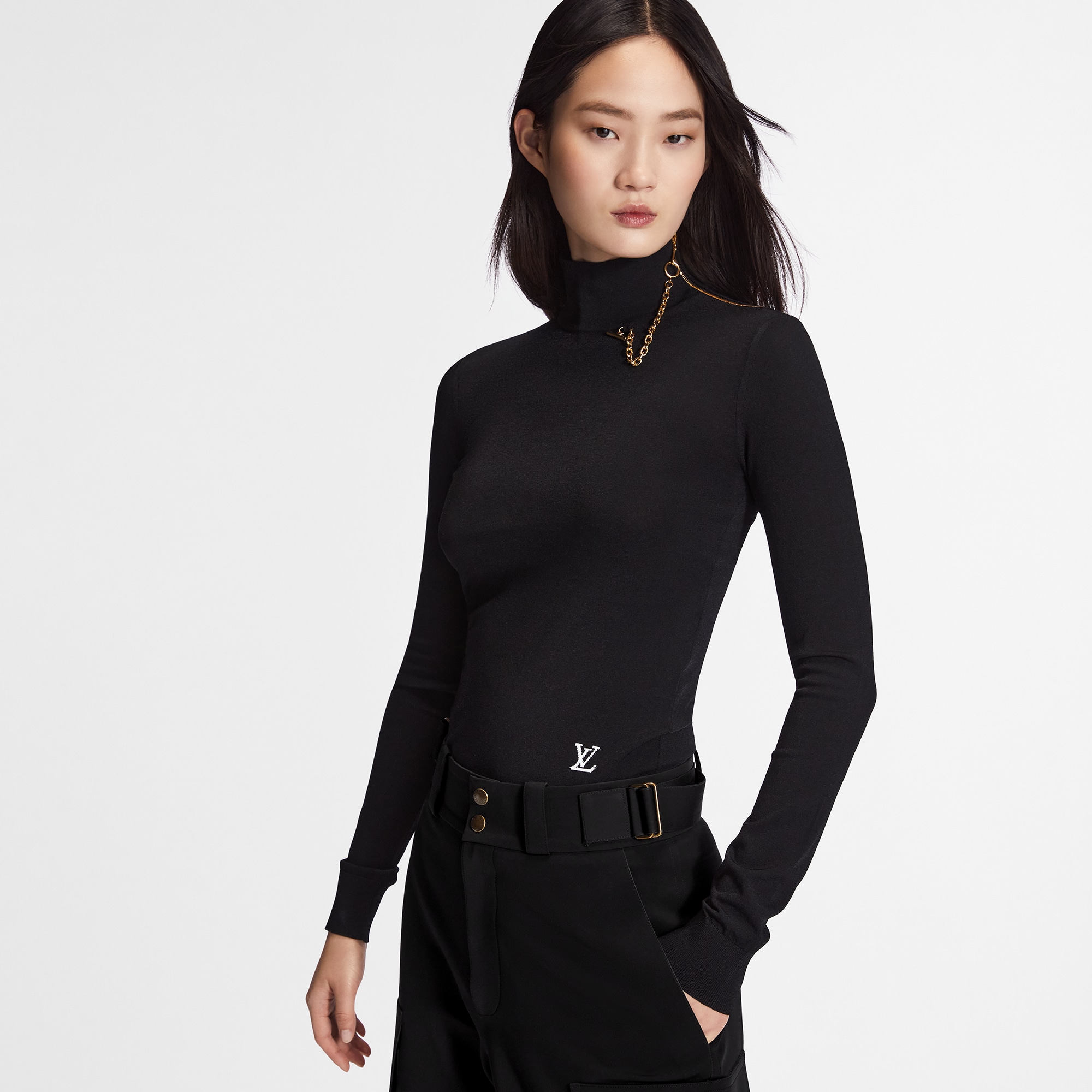 Shoulder Detail Turtleneck Sweater  in Women