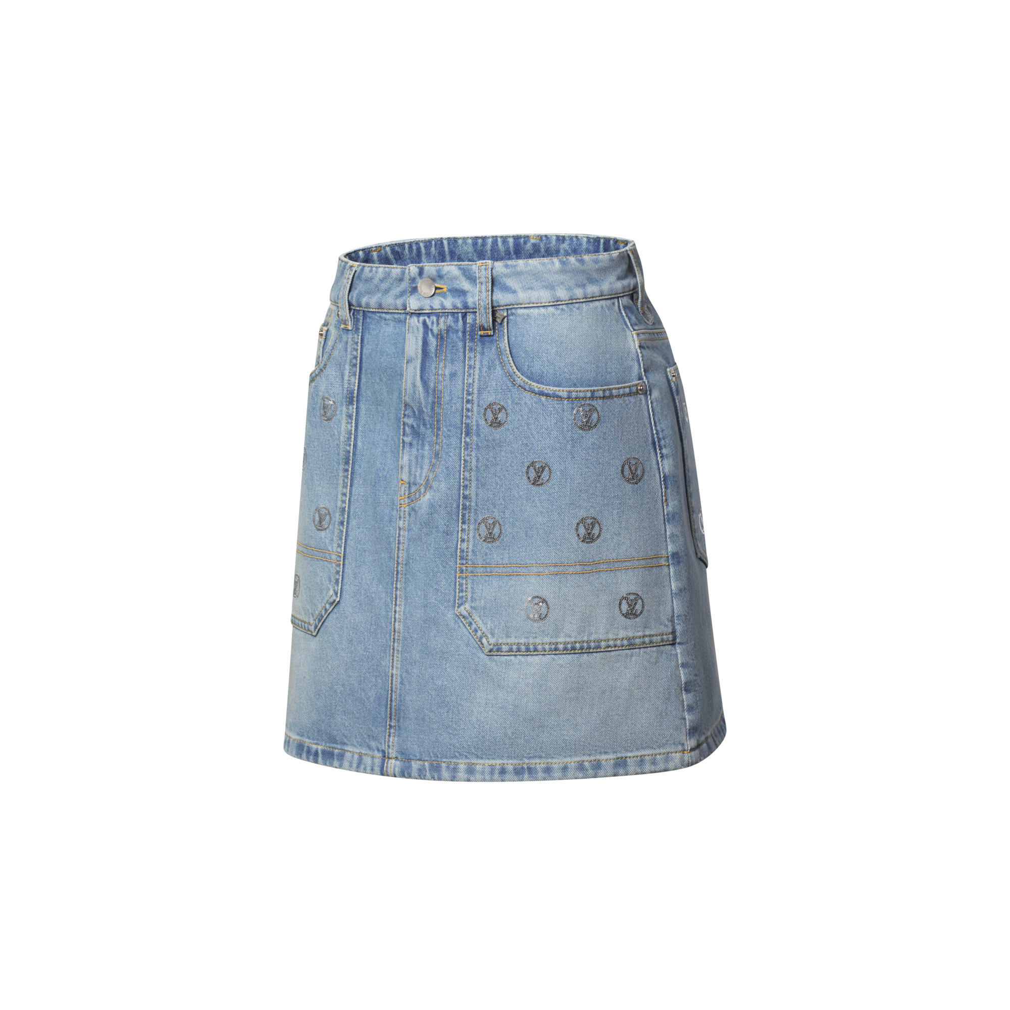 Signature Sequin Denim Mini Skirt  in Women