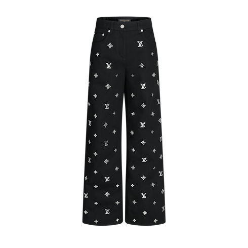 Signature Sequin Wide-Leg Jeans in Women's Ready-to-Wear Pants collections by Louis Vuitton (Product zoom)