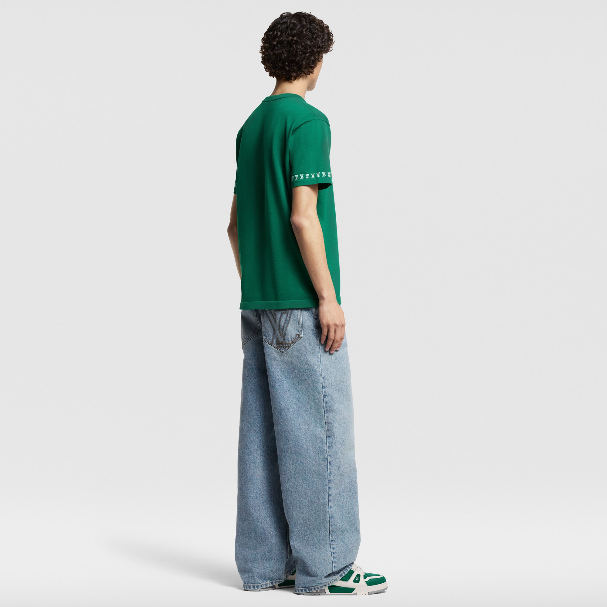 Signature Short-Sleeved Cotton Crewneck  in Men