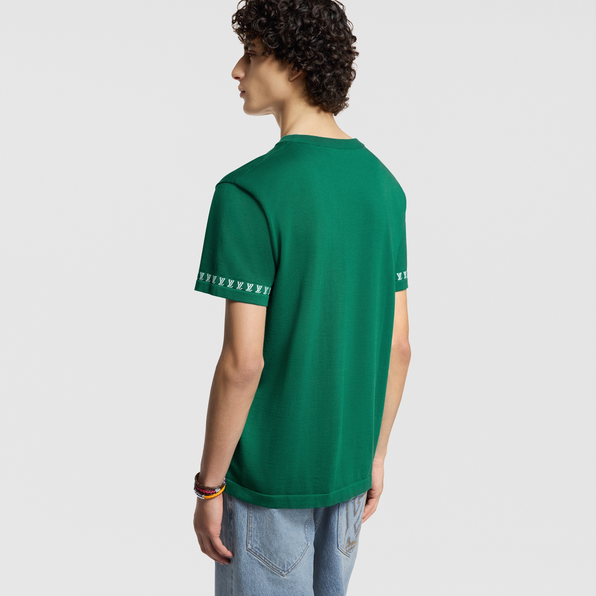 Signature Short-Sleeved Cotton Crewneck  in Men