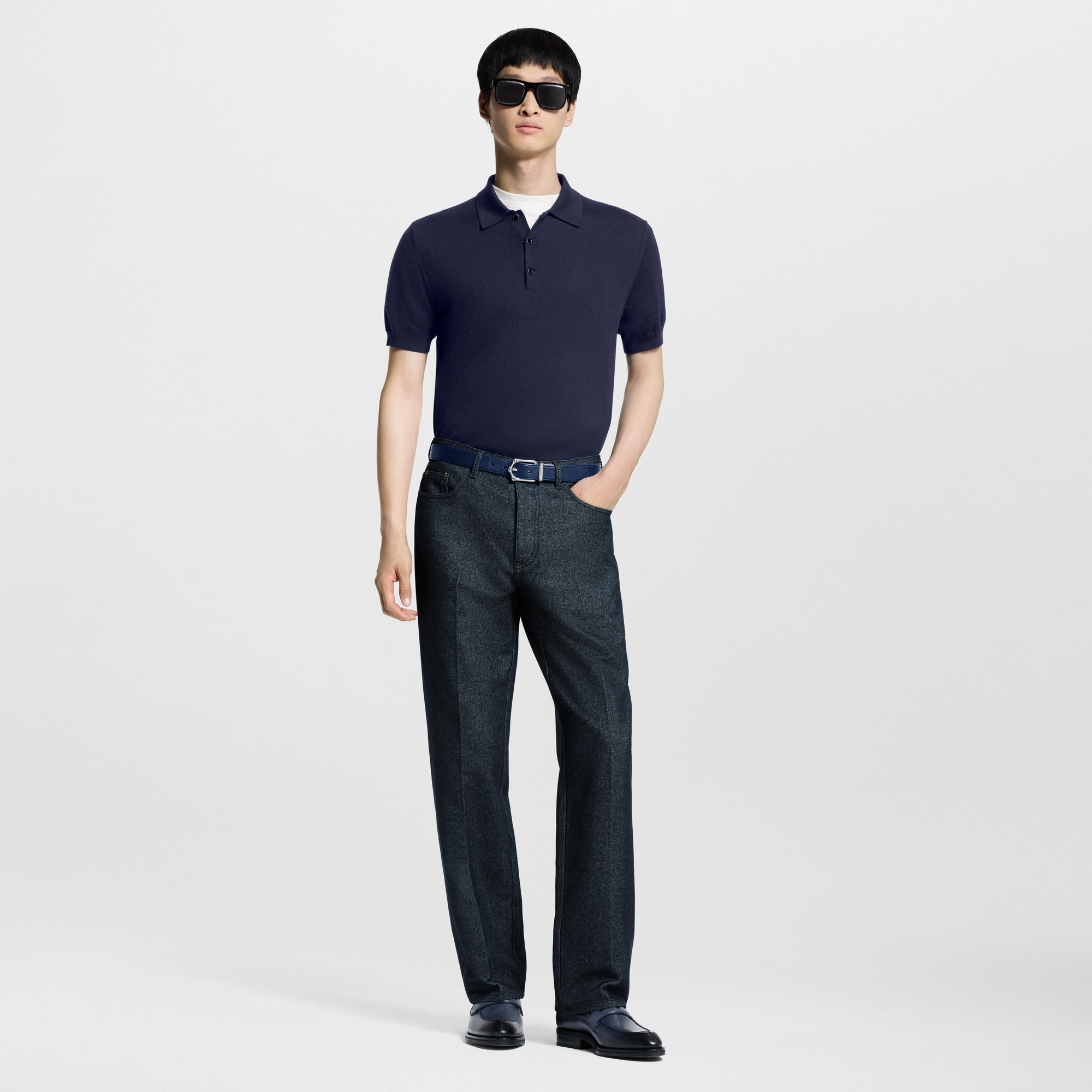 Signature Silk-Blend Short-Sleeved  Polo Shirt  in Men