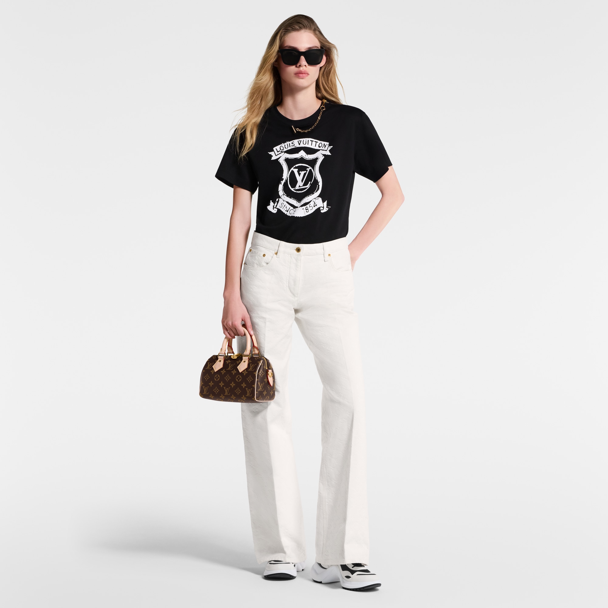 Signature Zipper Detail T-Shirt  in Women