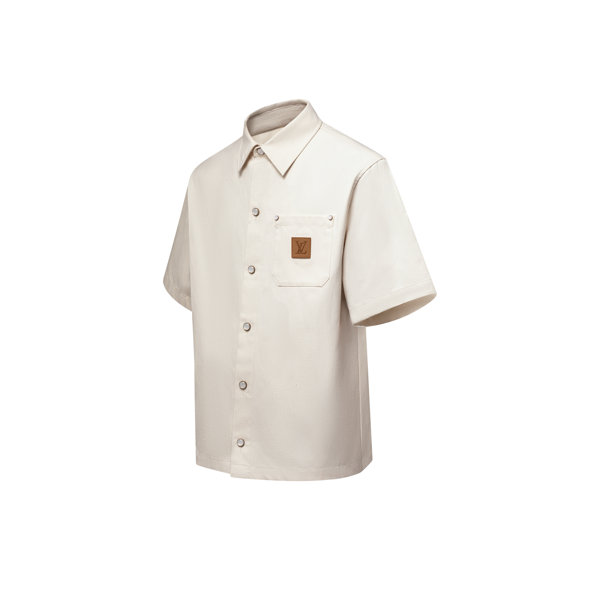 Silk-Blend Short-Sleeved Shirt   in Men