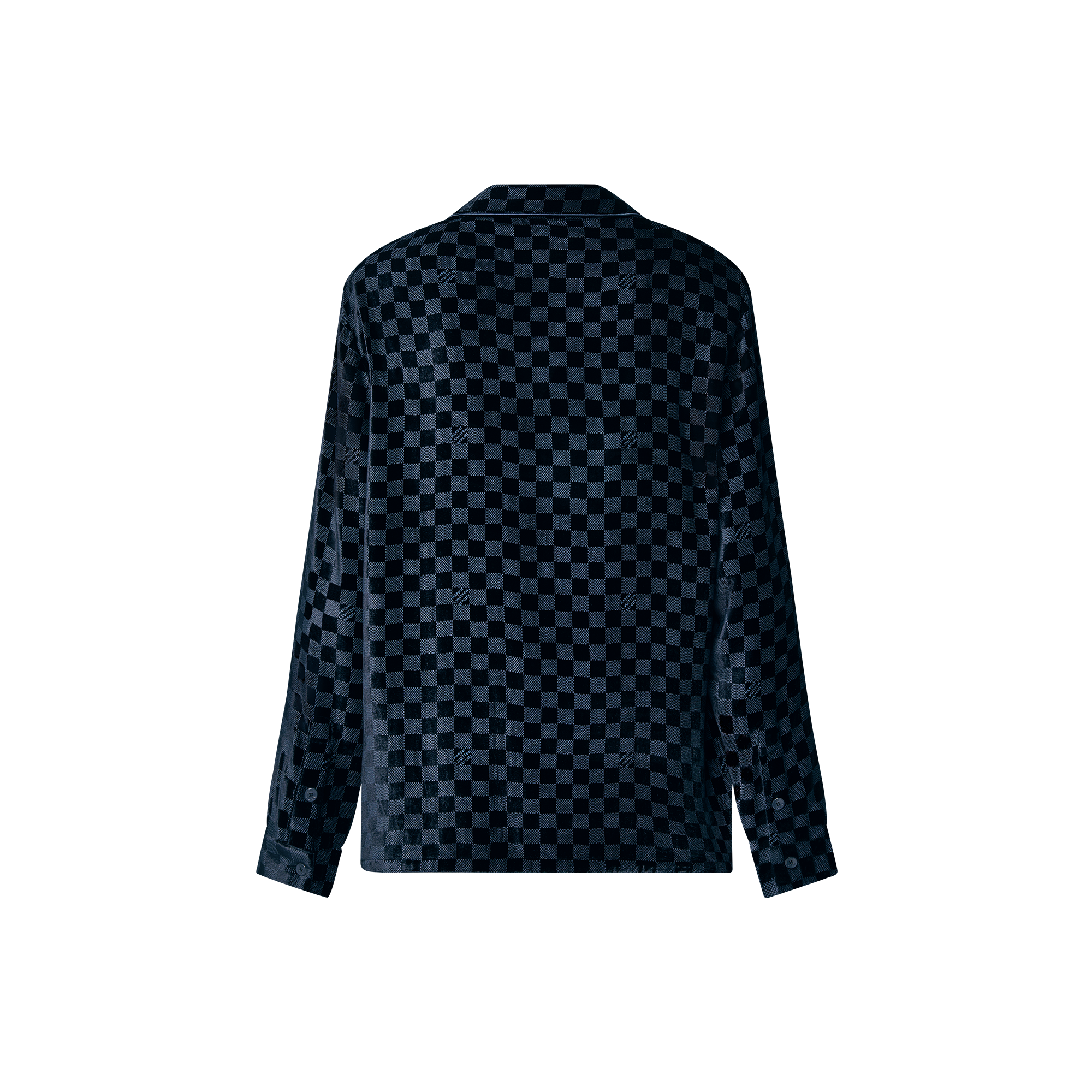 Silk-Blend Velvet Long-Sleeved Evening Overshirt  in Men