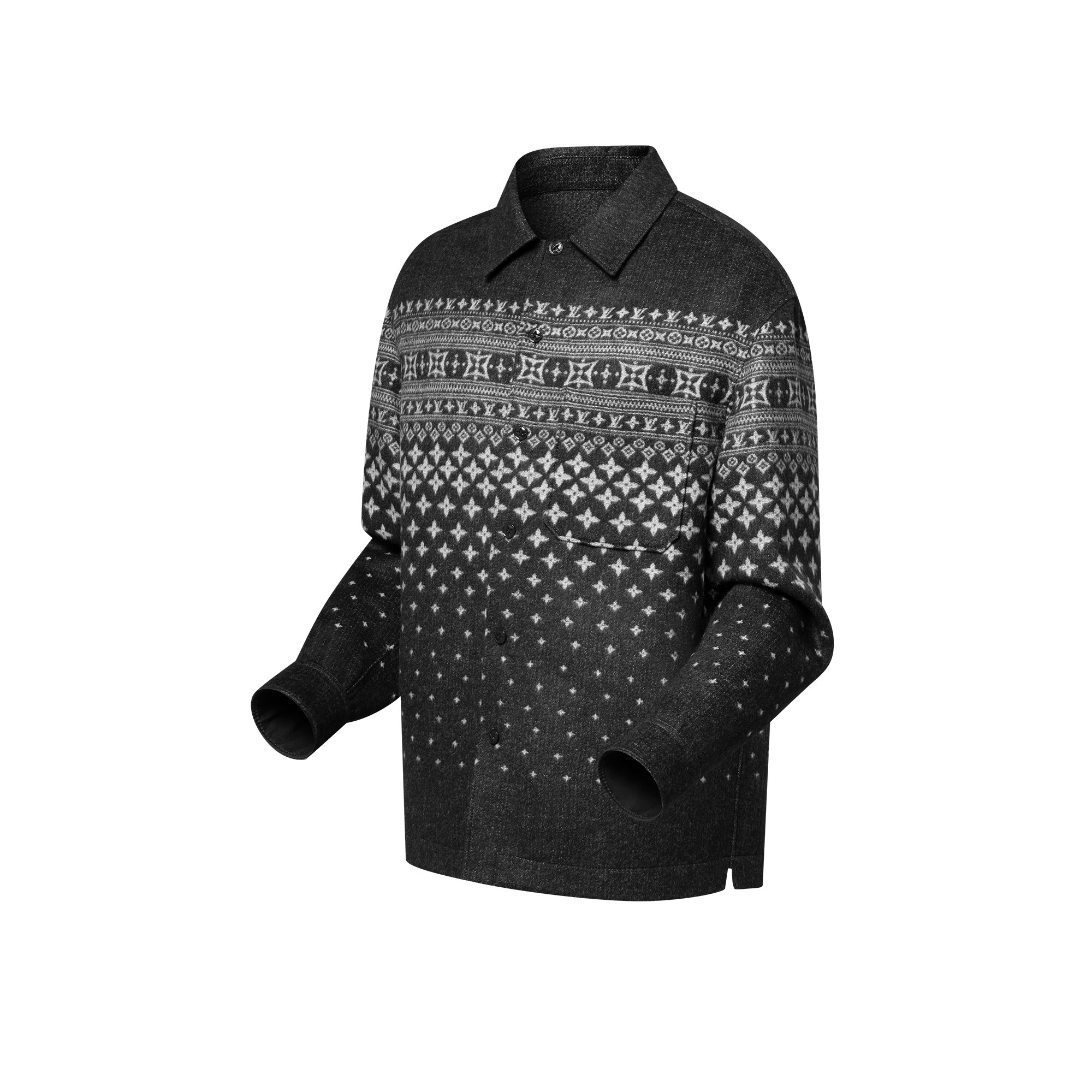 Silk, Cashmere And Wool-Blend Double-Face Jacquard Overshirt  in Men