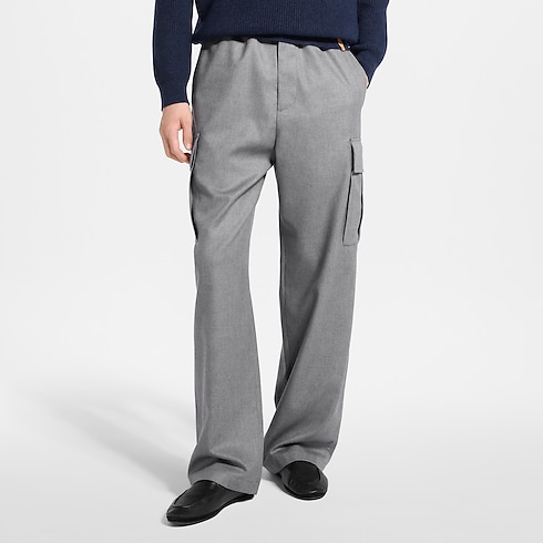 Silk Cashmere Tailored Drawstring Cargo Pants in Men's Ready-to-Wear All Ready-to-Wear collections by Louis Vuitton (Product zoom)
