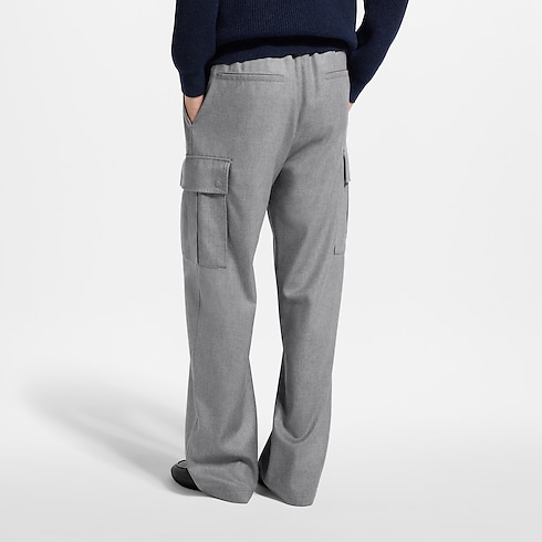 Silk Cashmere Tailored Drawstring Cargo Pants in Men's Ready-to-Wear All Ready-to-Wear collections by Louis Vuitton (Product zoom)