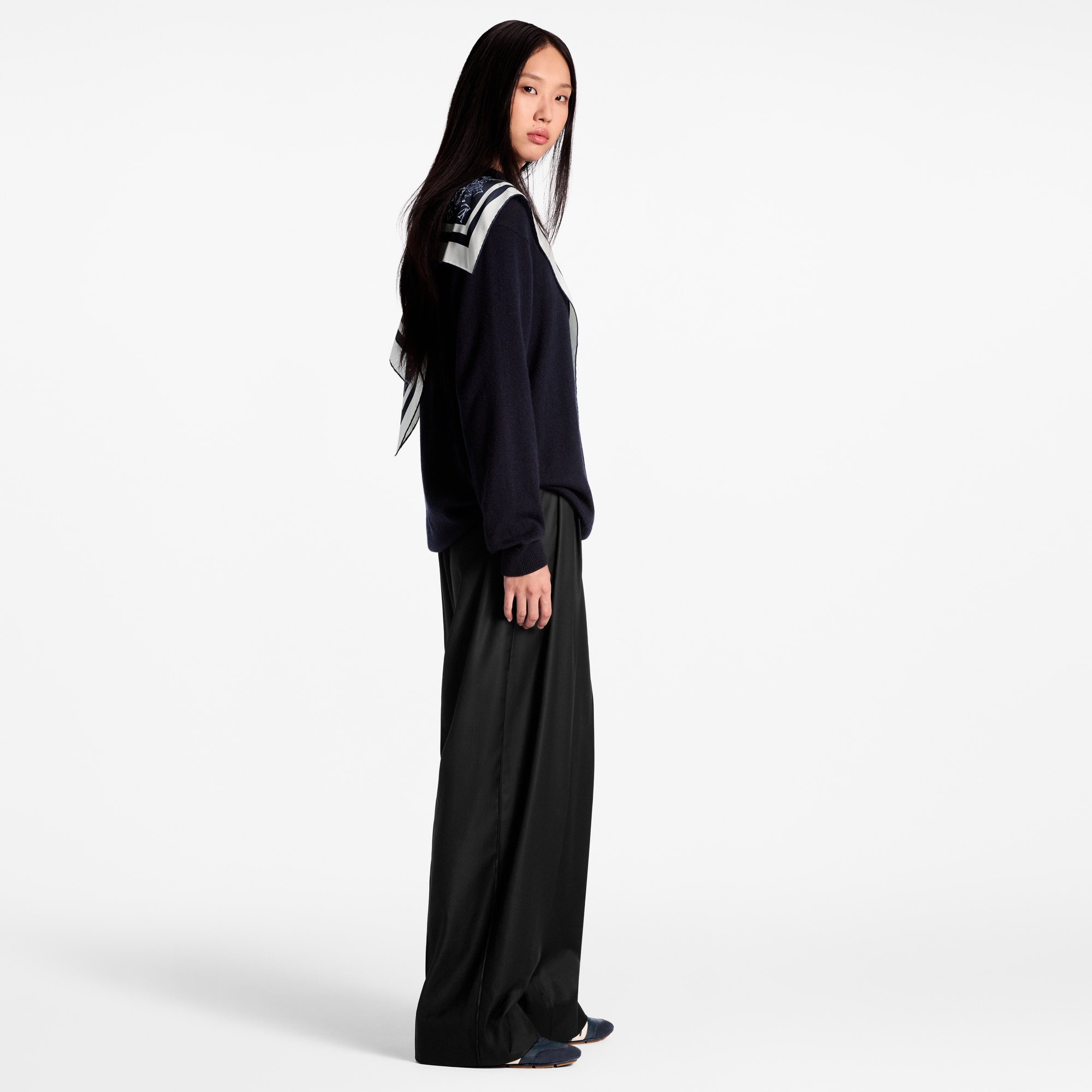 Silk Insert Cashmere Pullover  in Women