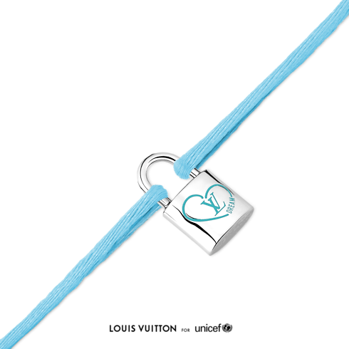 Silver Lockit x Felix Bracelet, Sterling Silver, Blue Lacquer and Polyester Cord in Jewelry's Categories Bracelets collections by Louis Vuitton (Product zoom)