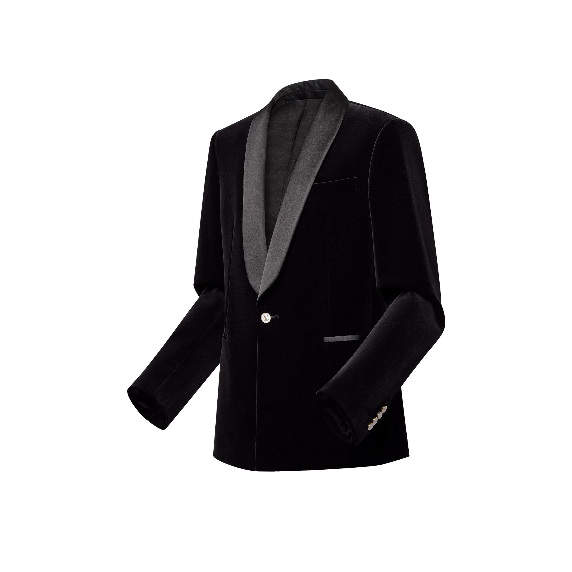 Single-Breasted Velvet Tuxedo Jacket  in Men