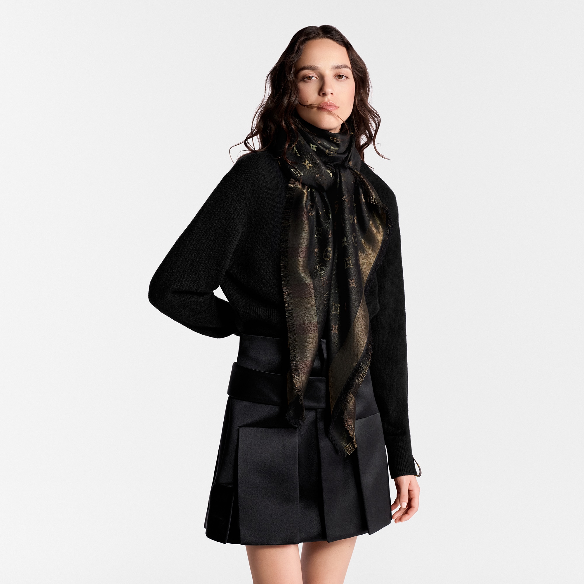 So Shine Monogram Shawl S00 in Women