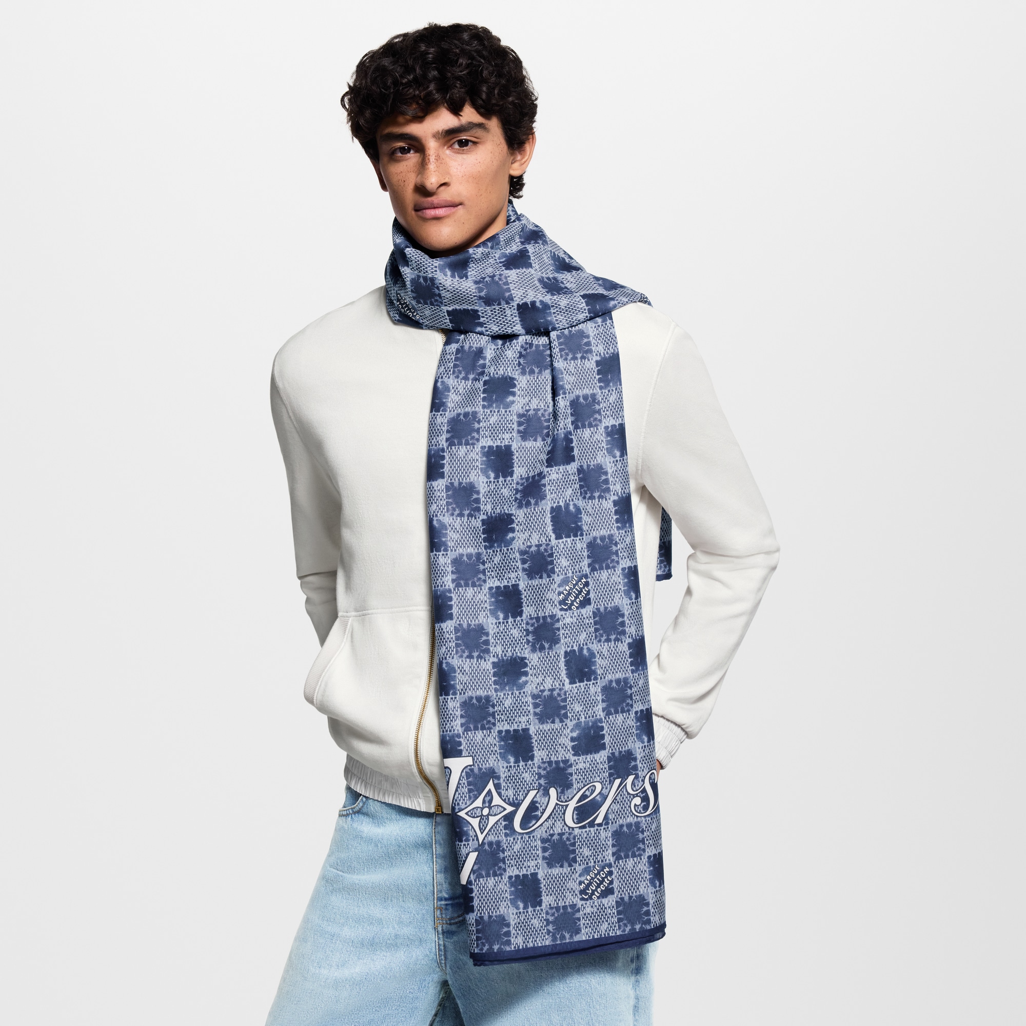 Splash Damier Stole S00 in Men