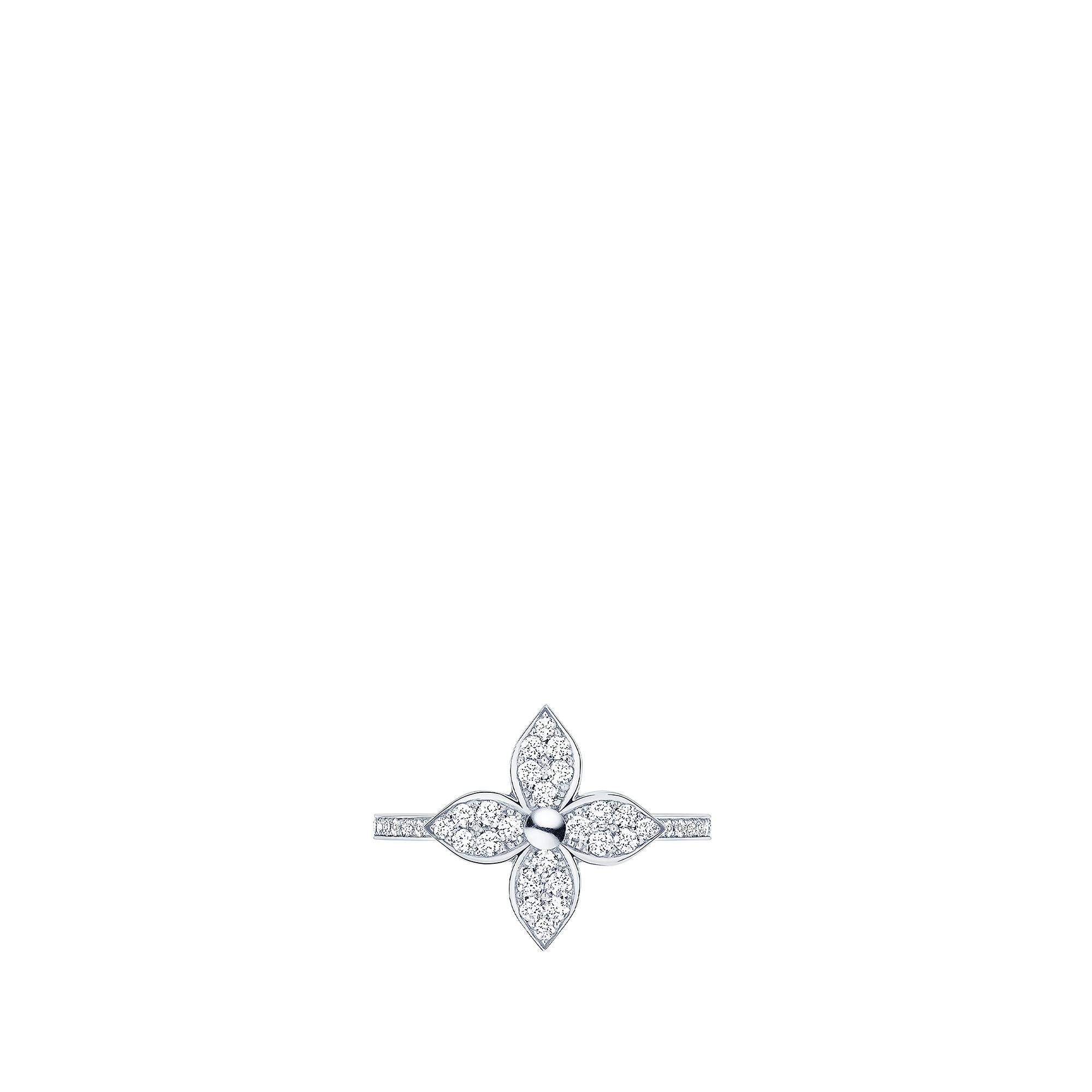 Star Blossom Ring, White Gold And Diamonds  in Jewelry