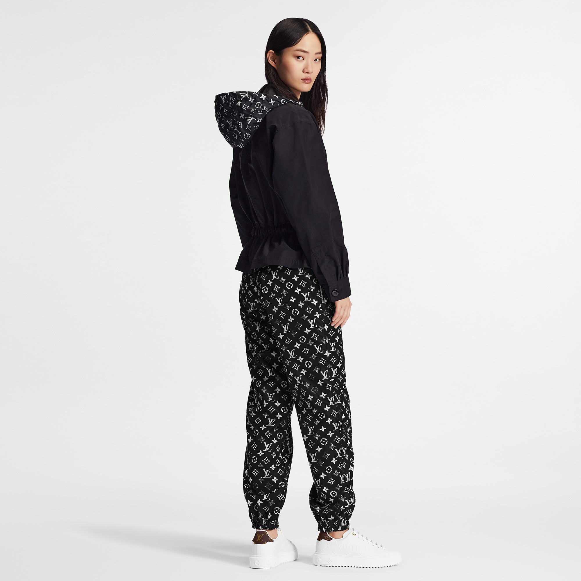 Stencil-effect Monogram Jogging Pants  in Women