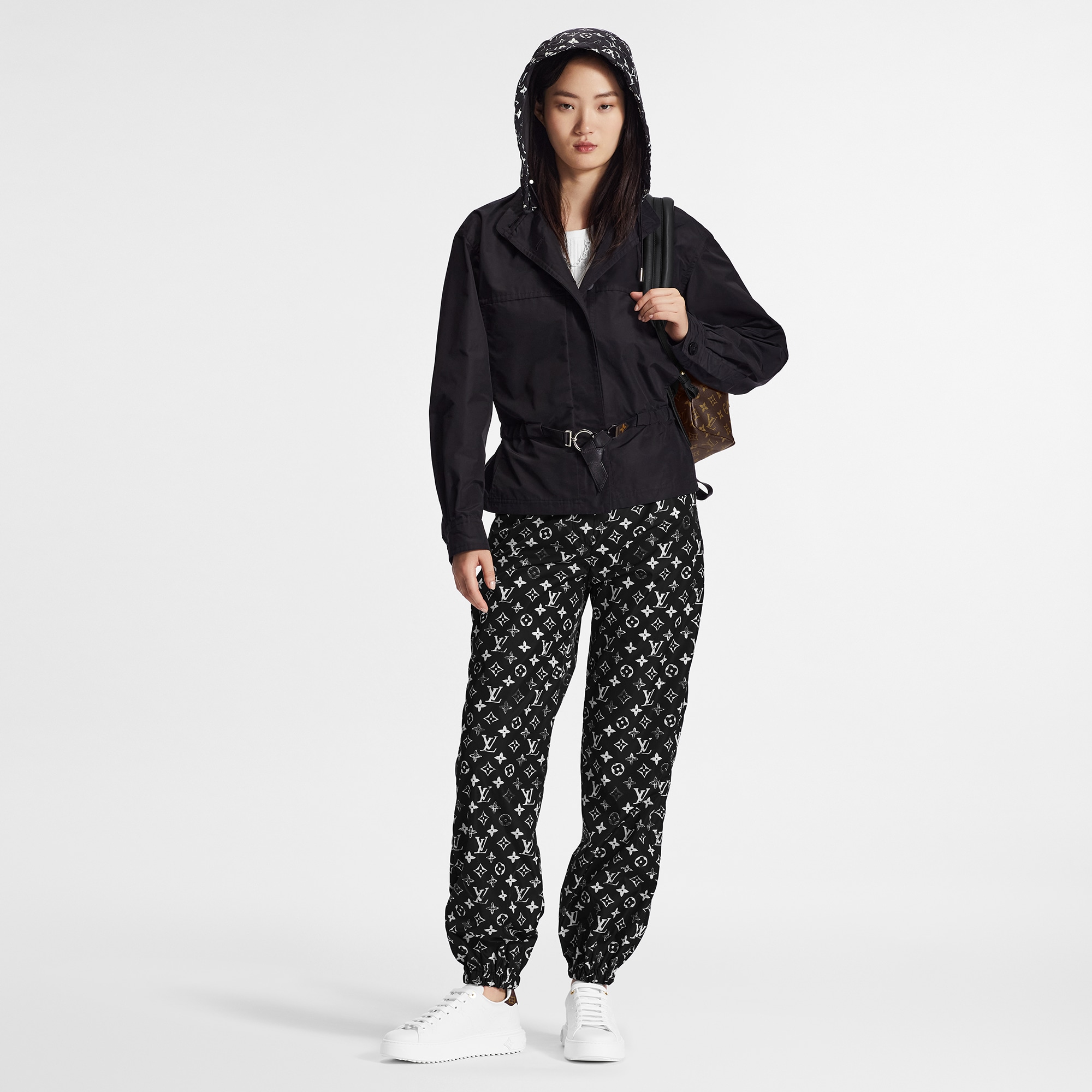 Stencil-effect Monogram Jogging Pants  in Women