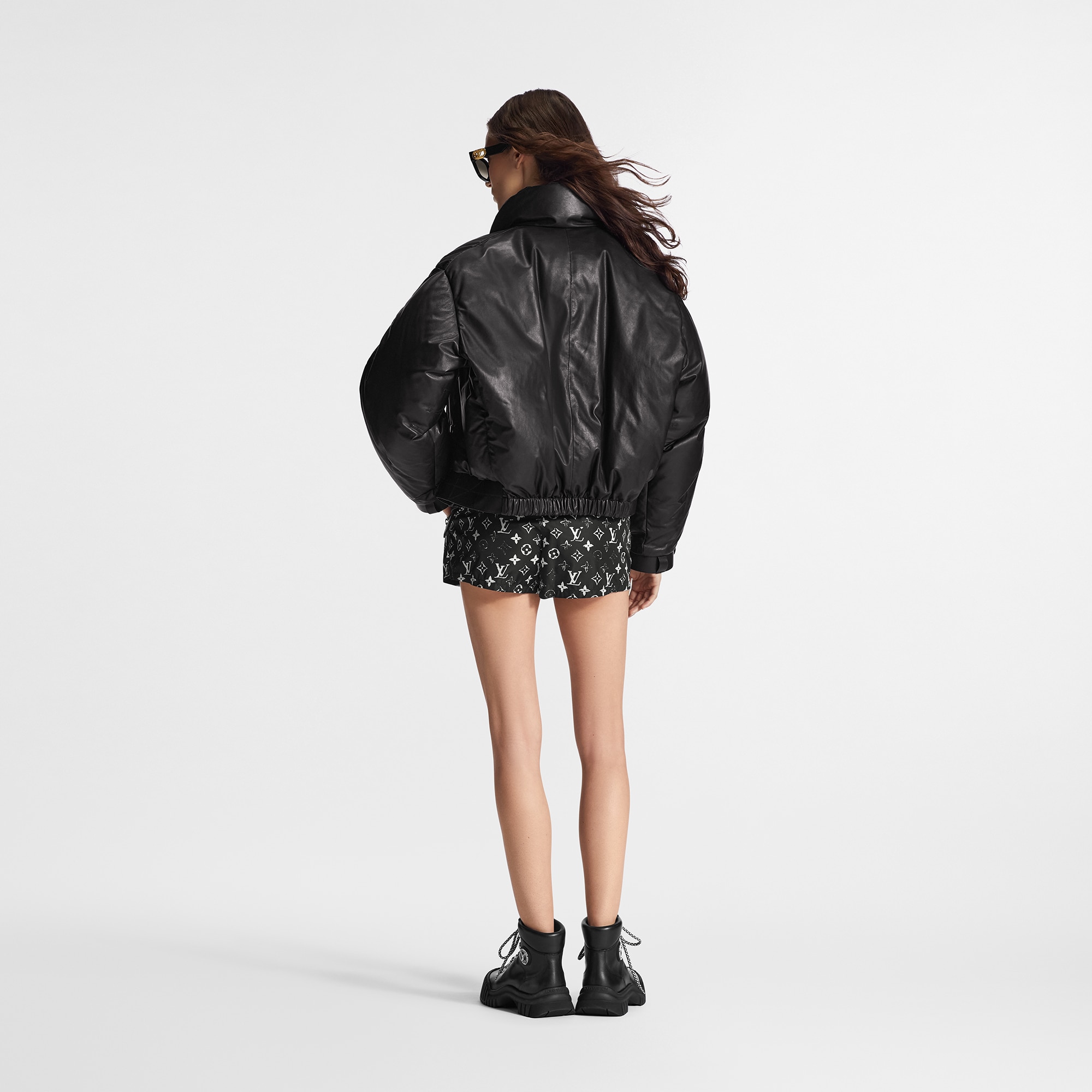 Stencil-effect Monogram Shorts  in Women