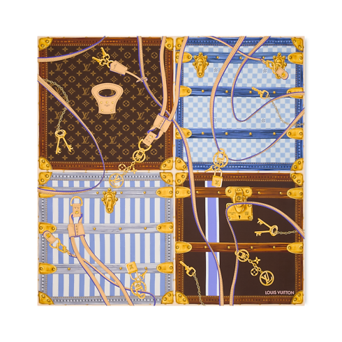 Strap And Trunk Square 90 S00 in Women's Accessories Silk Squares and Bandeaus collections by Louis Vuitton (Product zoom)