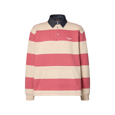 Striped Long-Sleeved Polo Shirt in Men's Ready-to-Wear All Ready-to-Wear collections by Louis Vuitton (Product zoom)