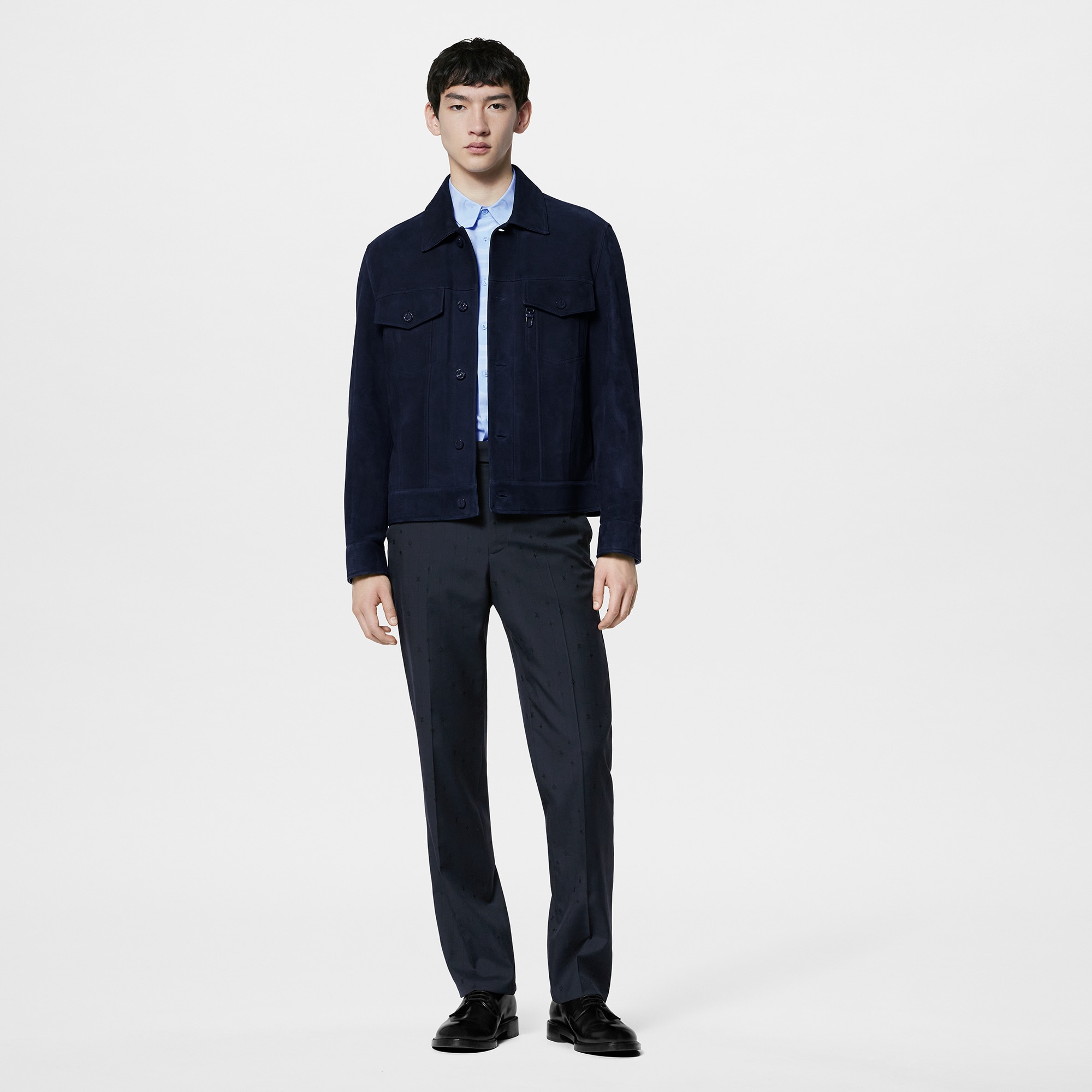 Suede Denim Jacket  in Men