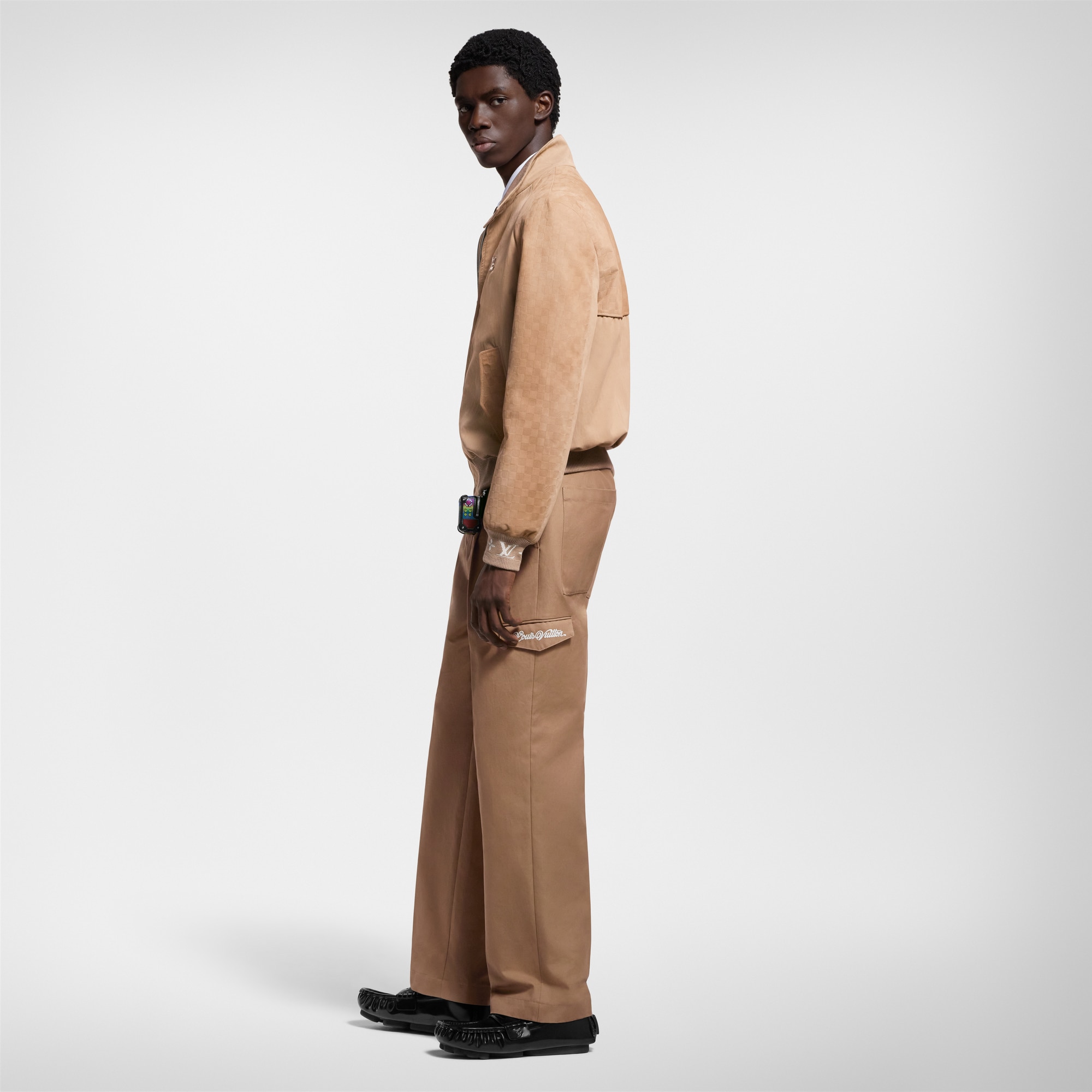 Suede Mix Blouson   in Men