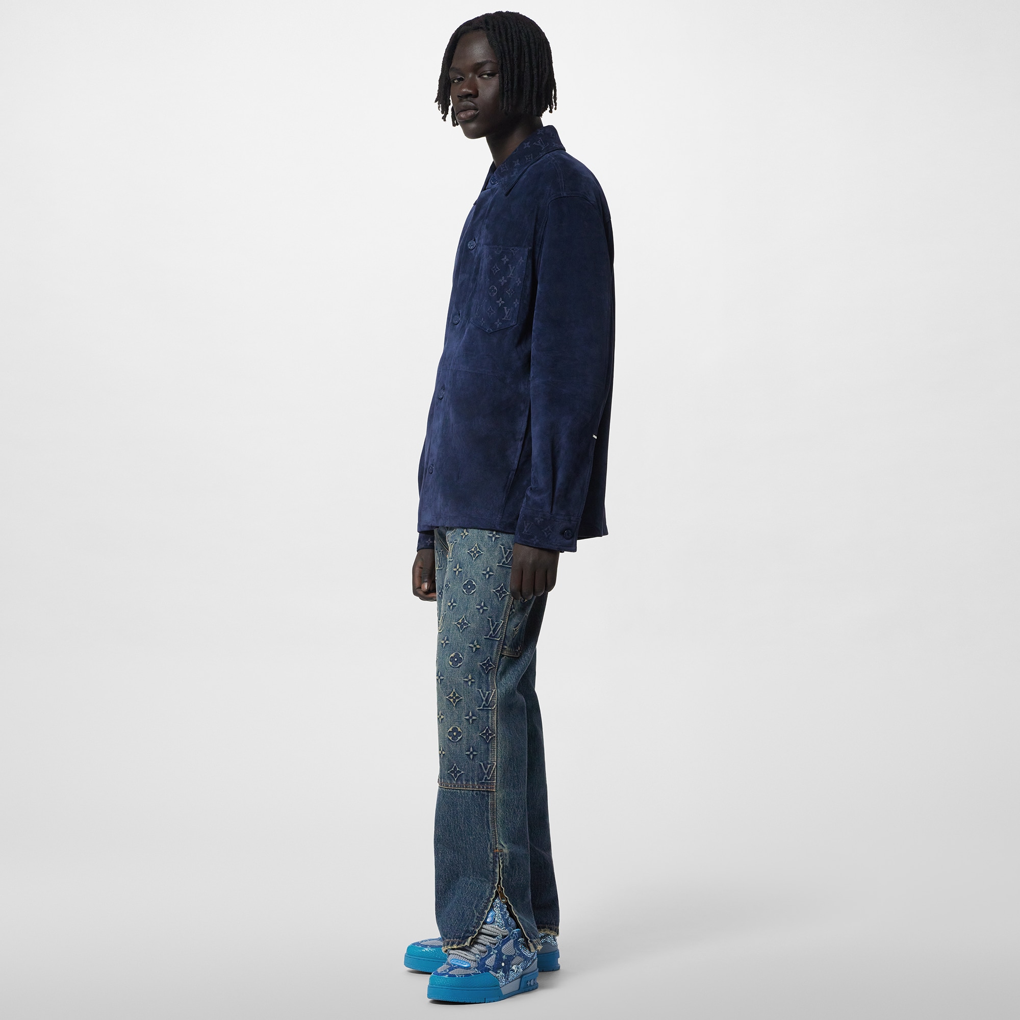 Suede Overshirt   in Men