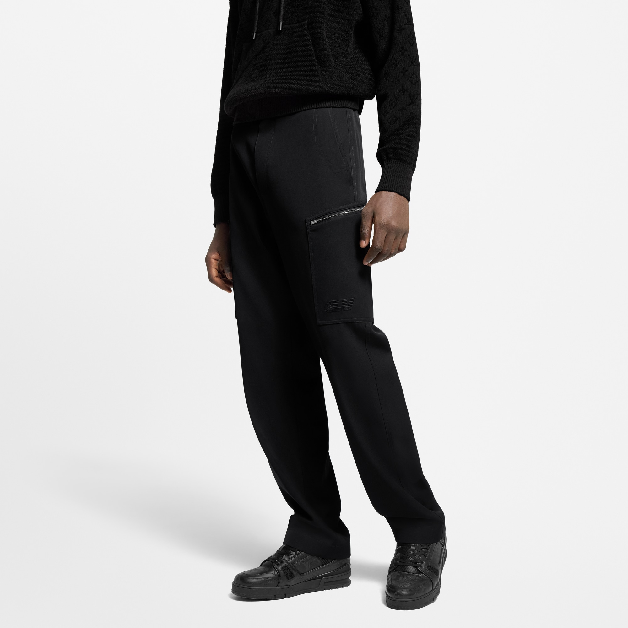 Tailored Wool Cargo Pants   in Men