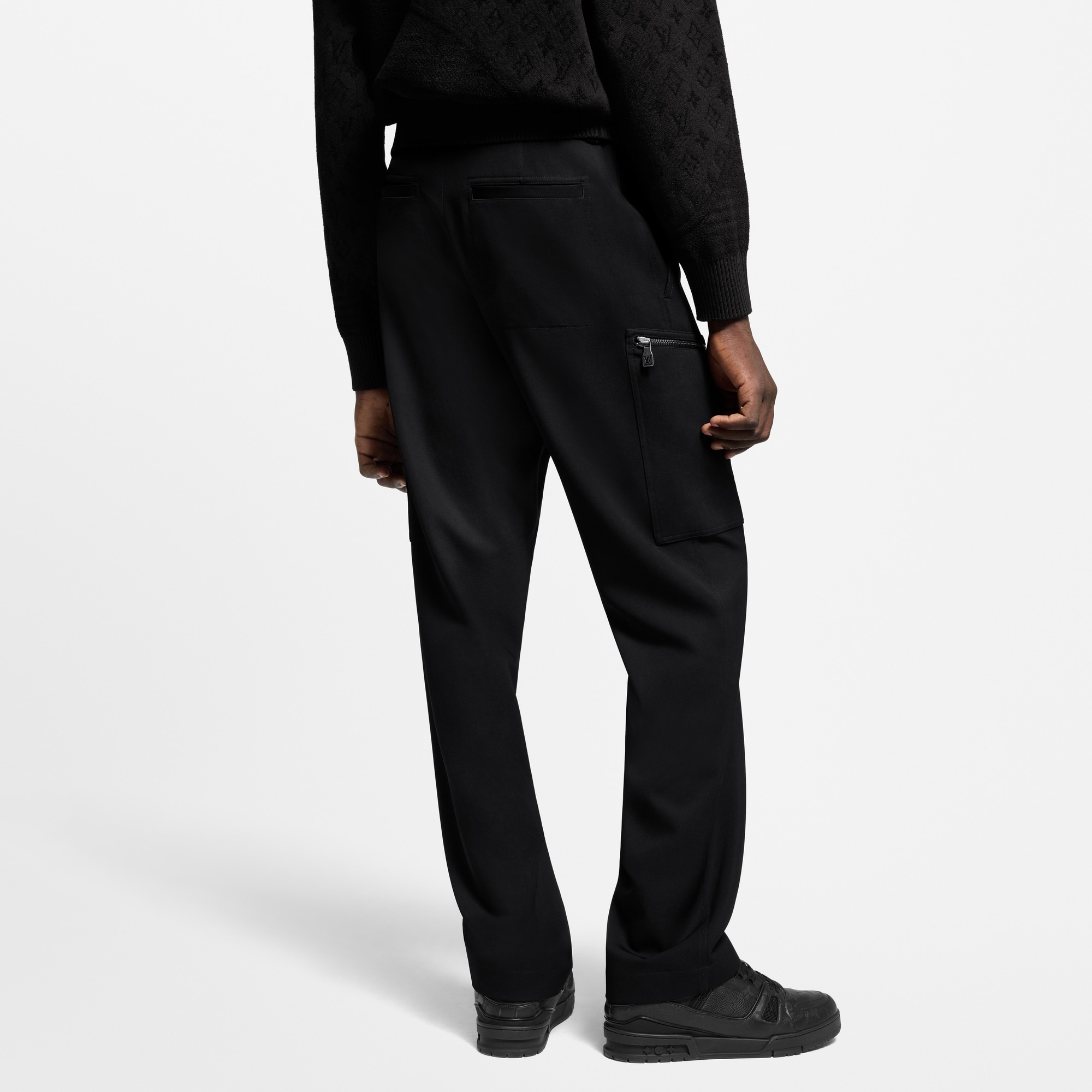Tailored Wool Cargo Pants   in Men
