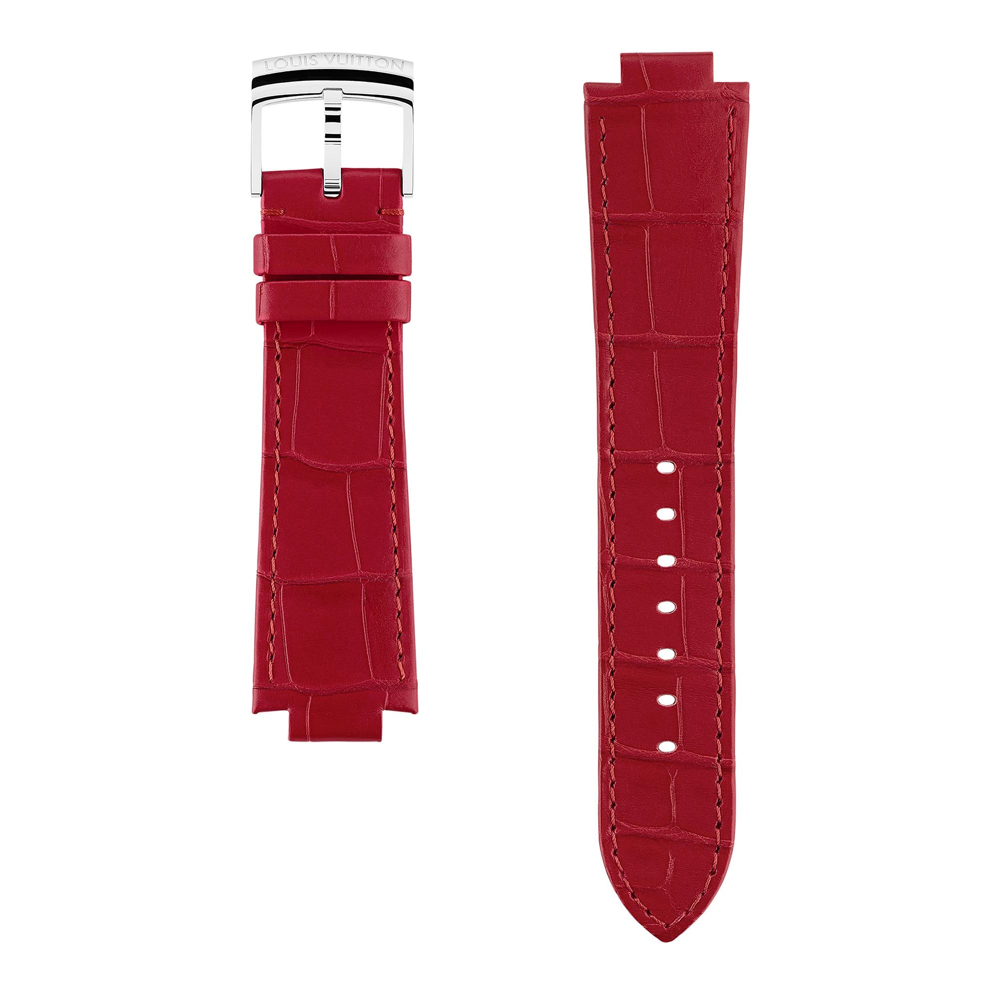 louis vuitton red watch